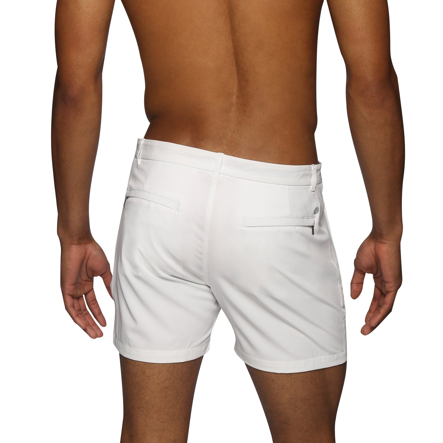 ACTIONWEAR Polar White Action Stretch Holler Short - parke & ronen
