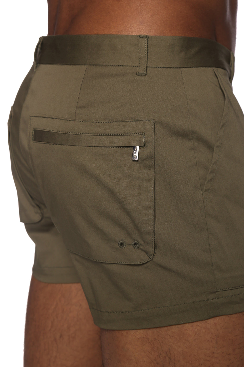 NEW SPRING '25- Army Green Cargo Outback Short - Parke & Ronen