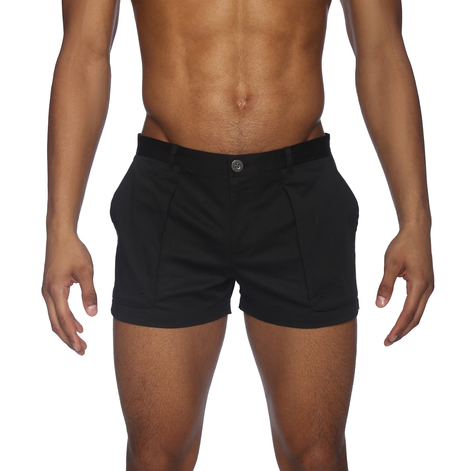 NEW SPRING '25- Black Cargo Outback Short - Parke & Ronen