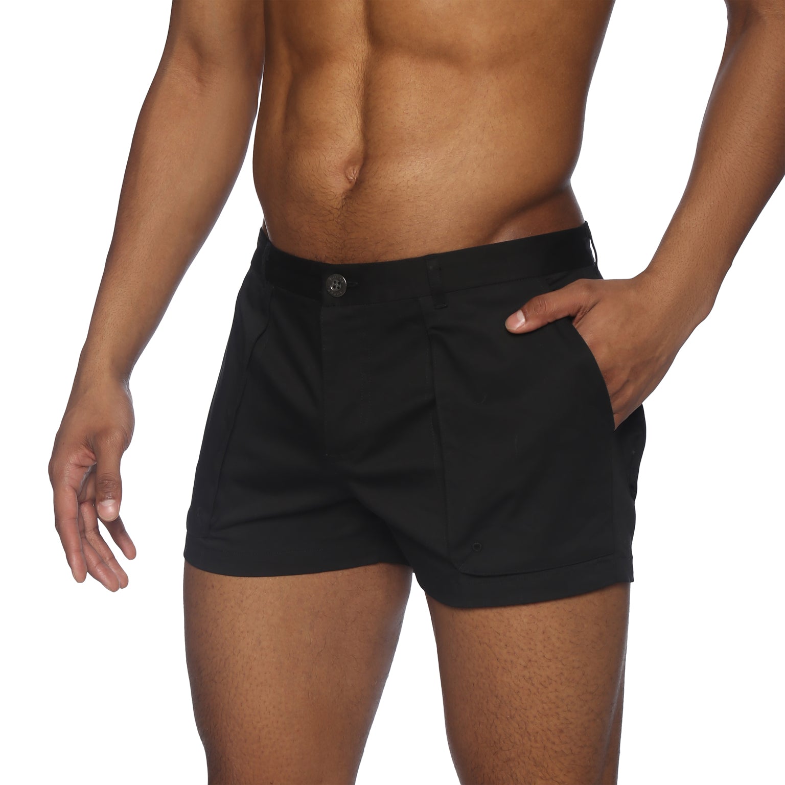 NEW SPRING '25- Black Cargo Outback Short - Parke & Ronen
