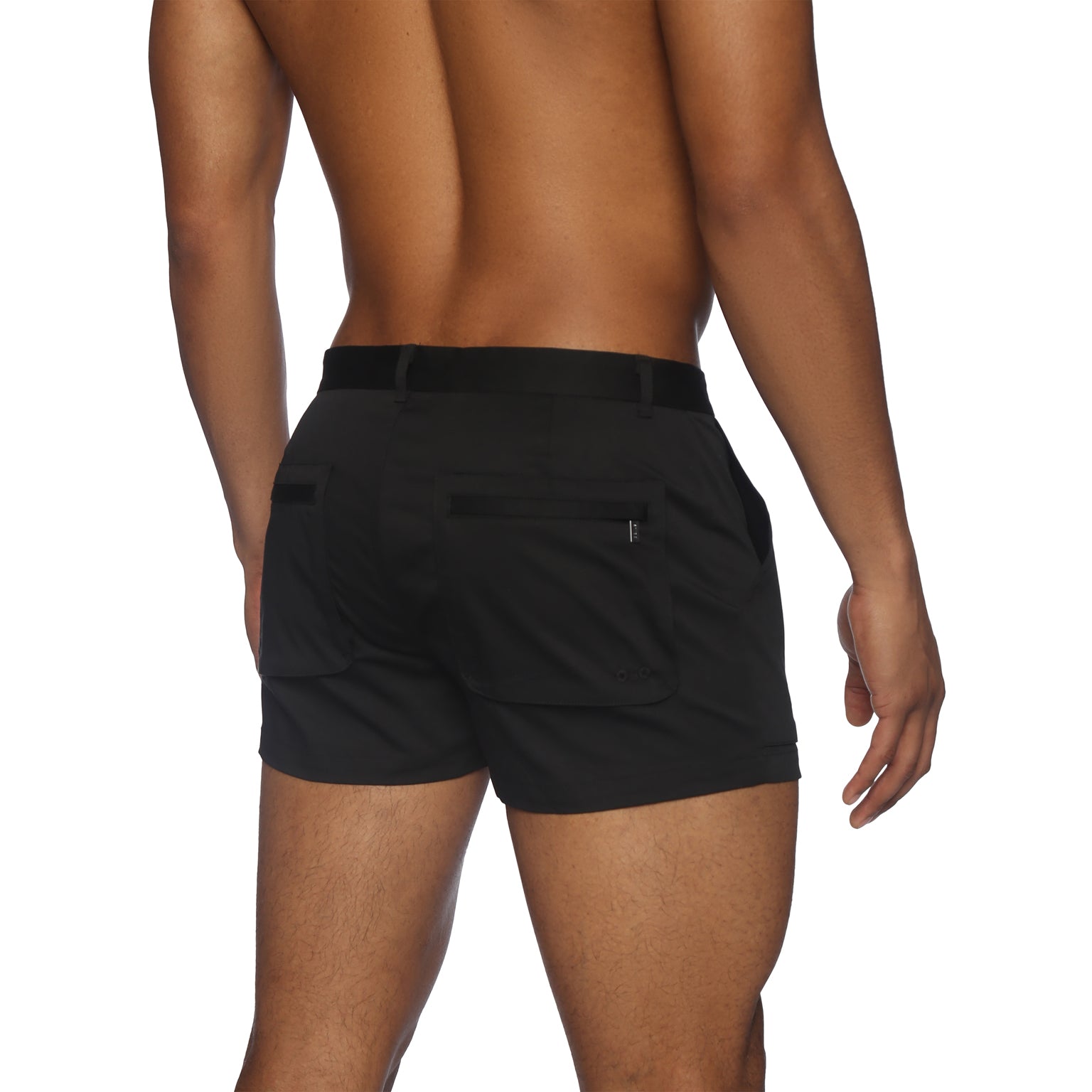 NEW SPRING '25- Black Cargo Outback Short - Parke & Ronen