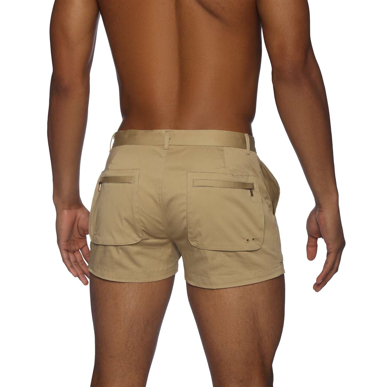 NEW SPRING '25- Khaki Cargo Outback Short - Parke & Ronen
