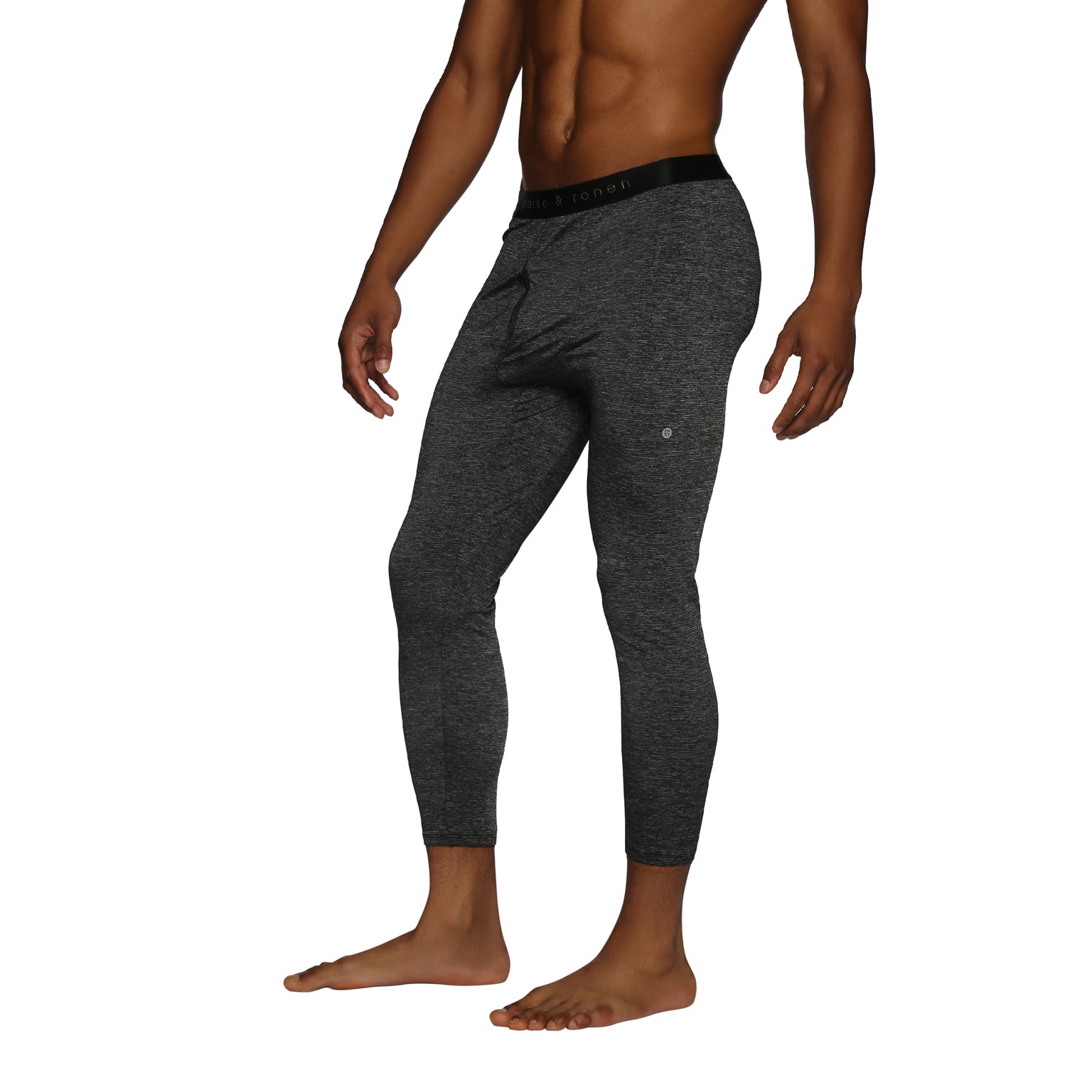 ACTIONWEAR Heather Black Mako Nylon Legging - parke & ronen