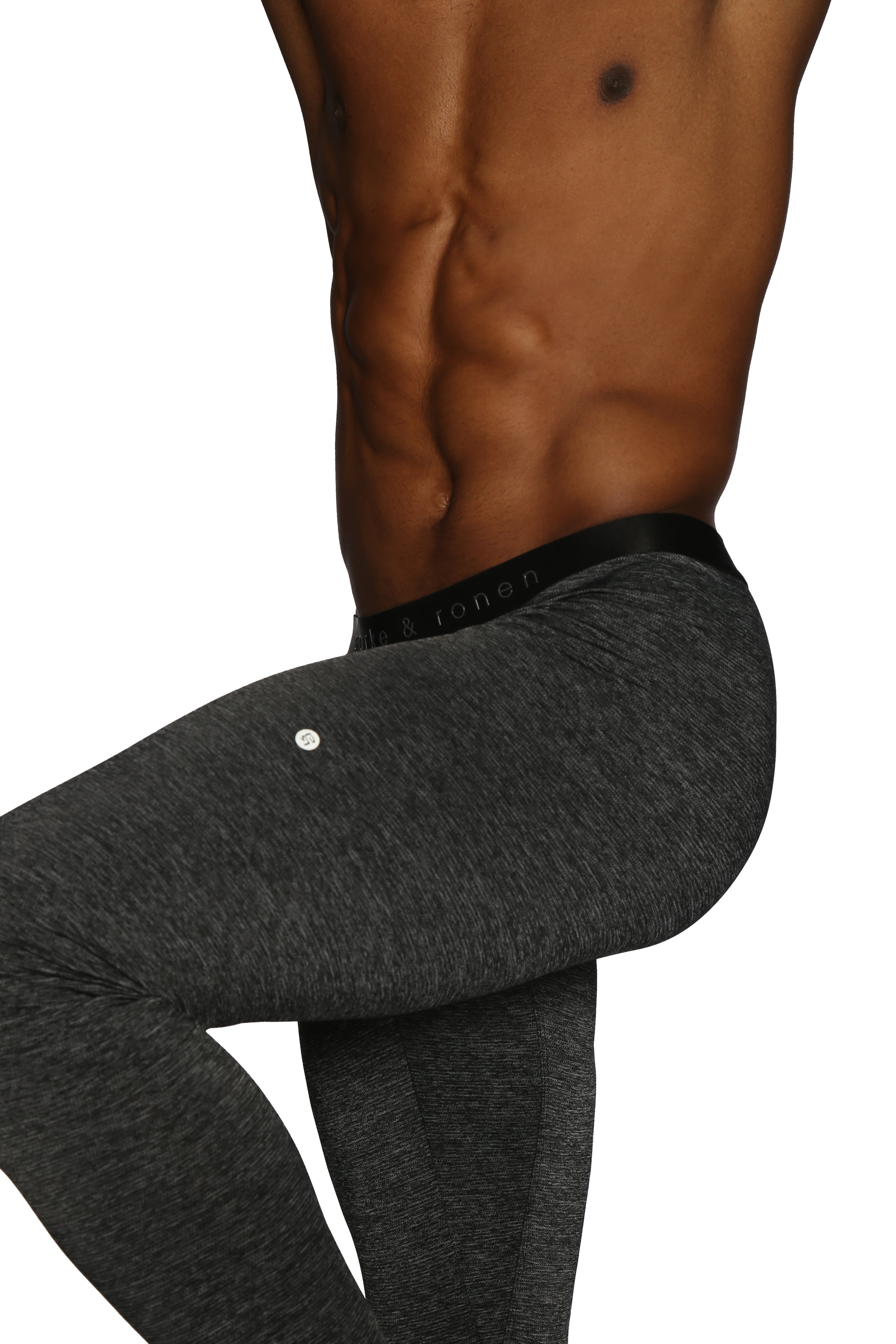 ACTIONWEAR Heather Black Mako Nylon Legging - parke & ronen