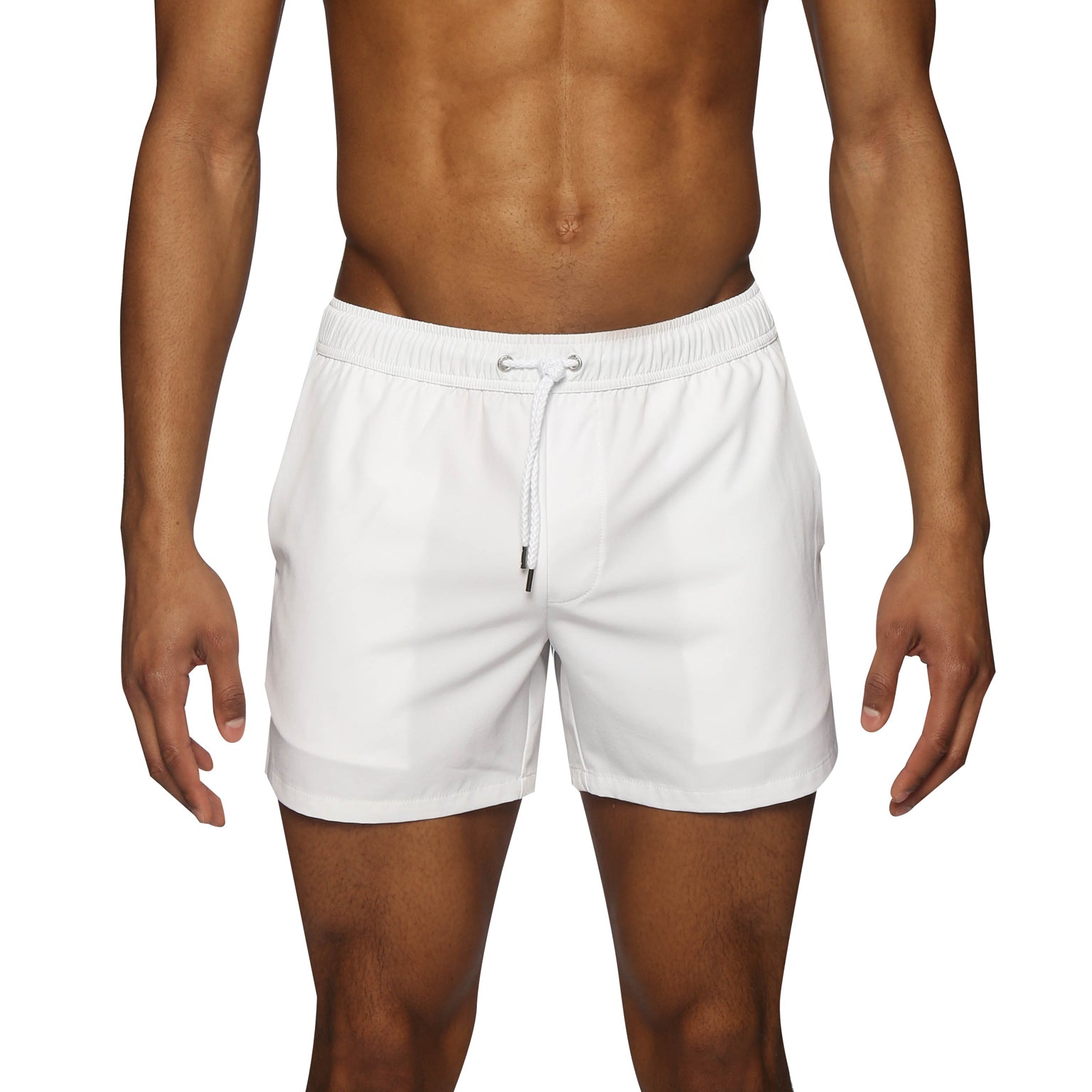 ACTIONWEAR Polar White Knockout Boxer Short - parke & ronen