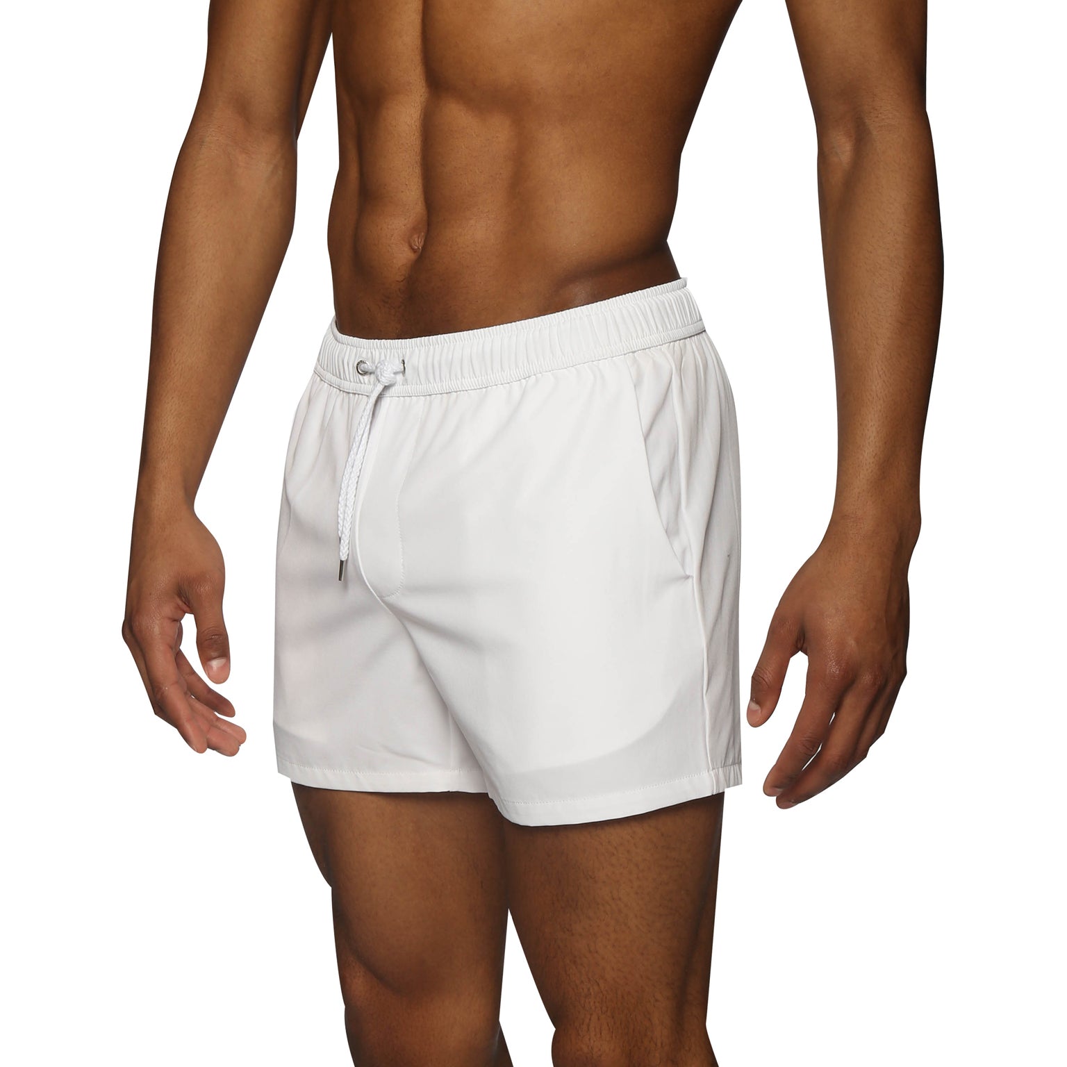 ACTIONWEAR Polar White Knockout Boxer Short - parke & ronen