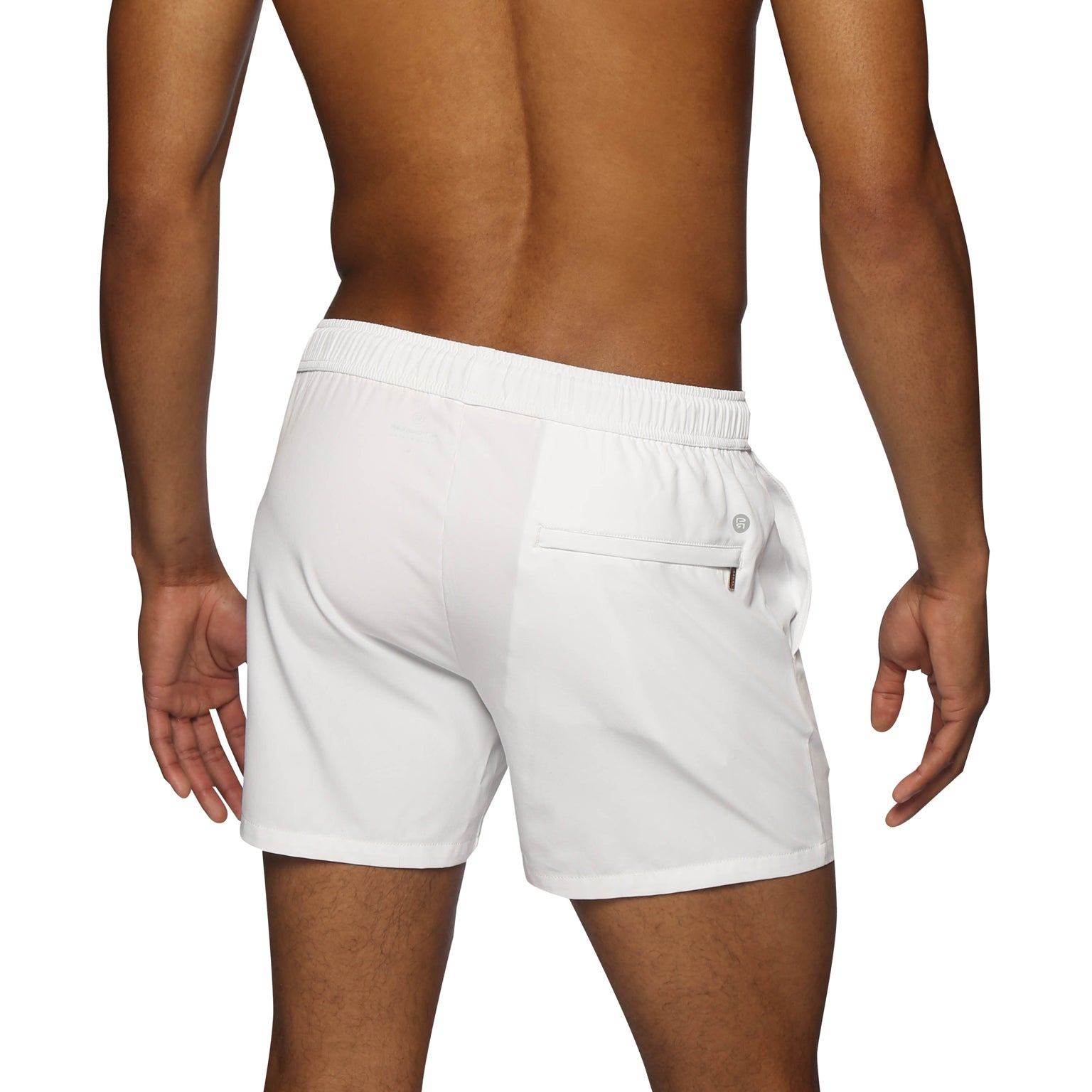 ACTIONWEAR Polar White Knockout Boxer Short - parke & ronen