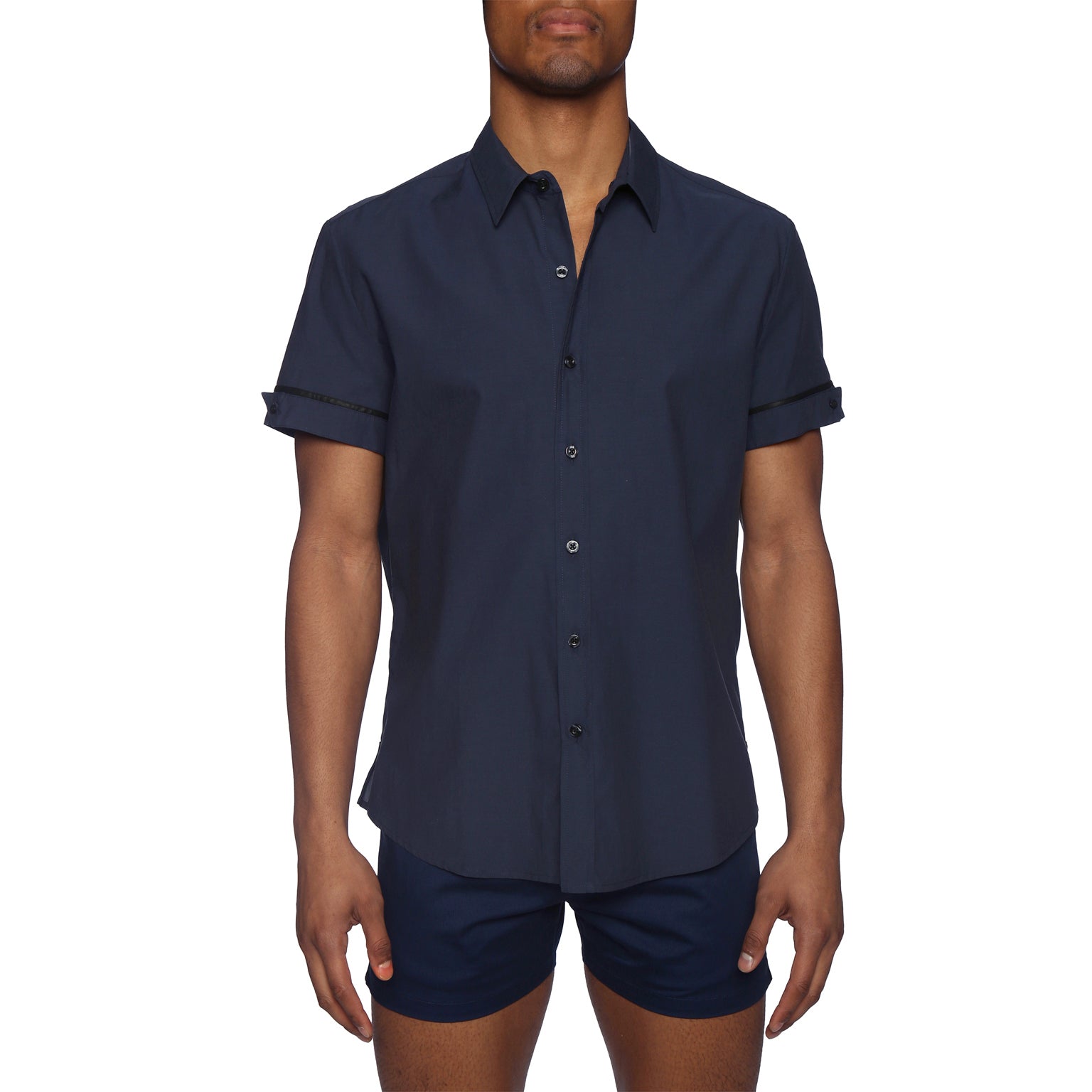 NEW SPRING '25- Navy Regiment Biscayne Shirt - Parke & Ronen