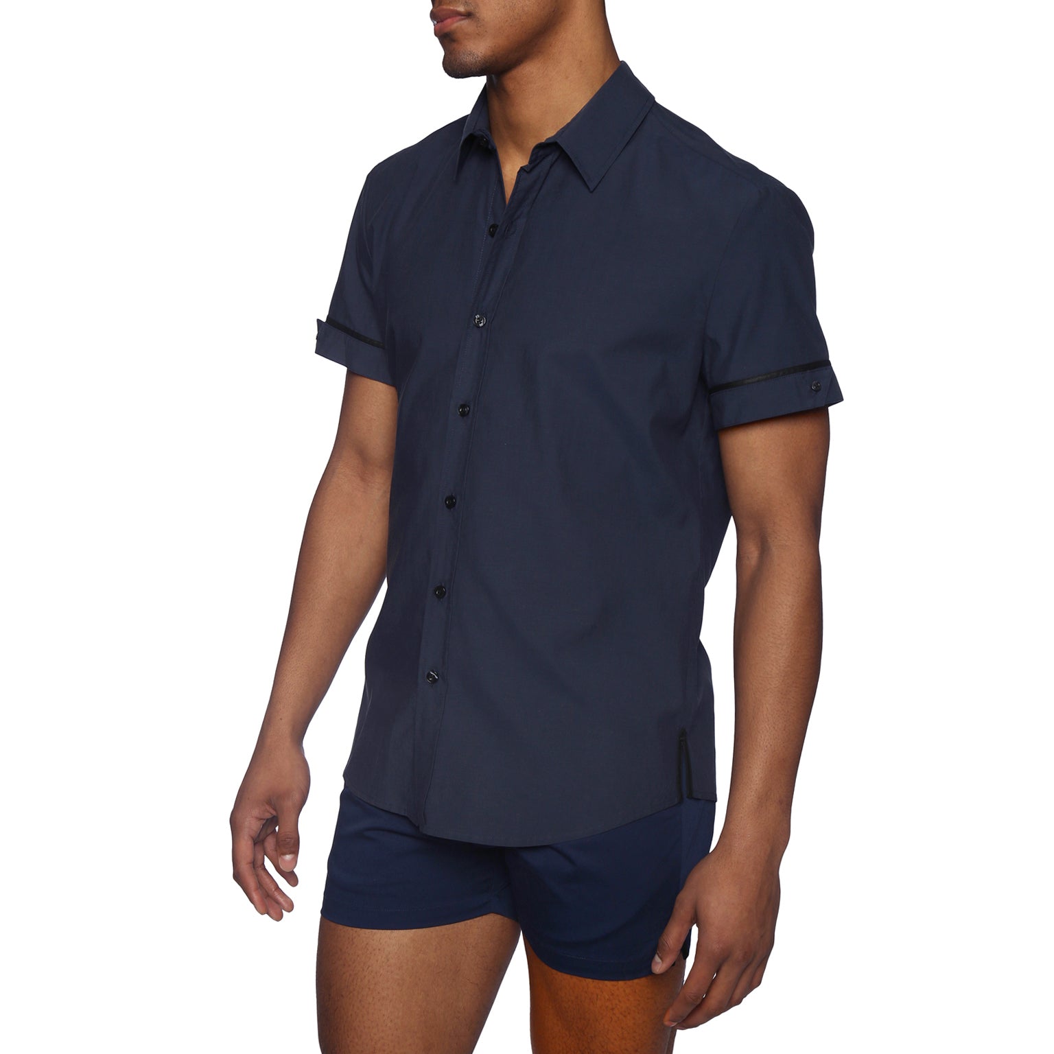 NEW SPRING '25- Navy Regiment Biscayne Shirt - Parke & Ronen