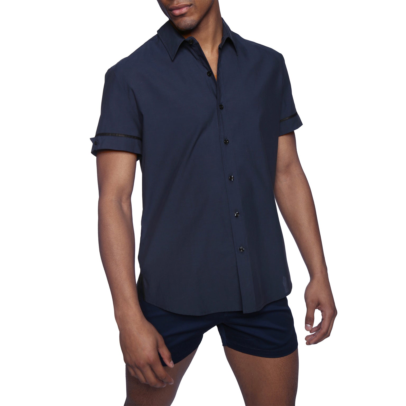 NEW SPRING '25- Navy Regiment Biscayne Shirt - Parke & Ronen