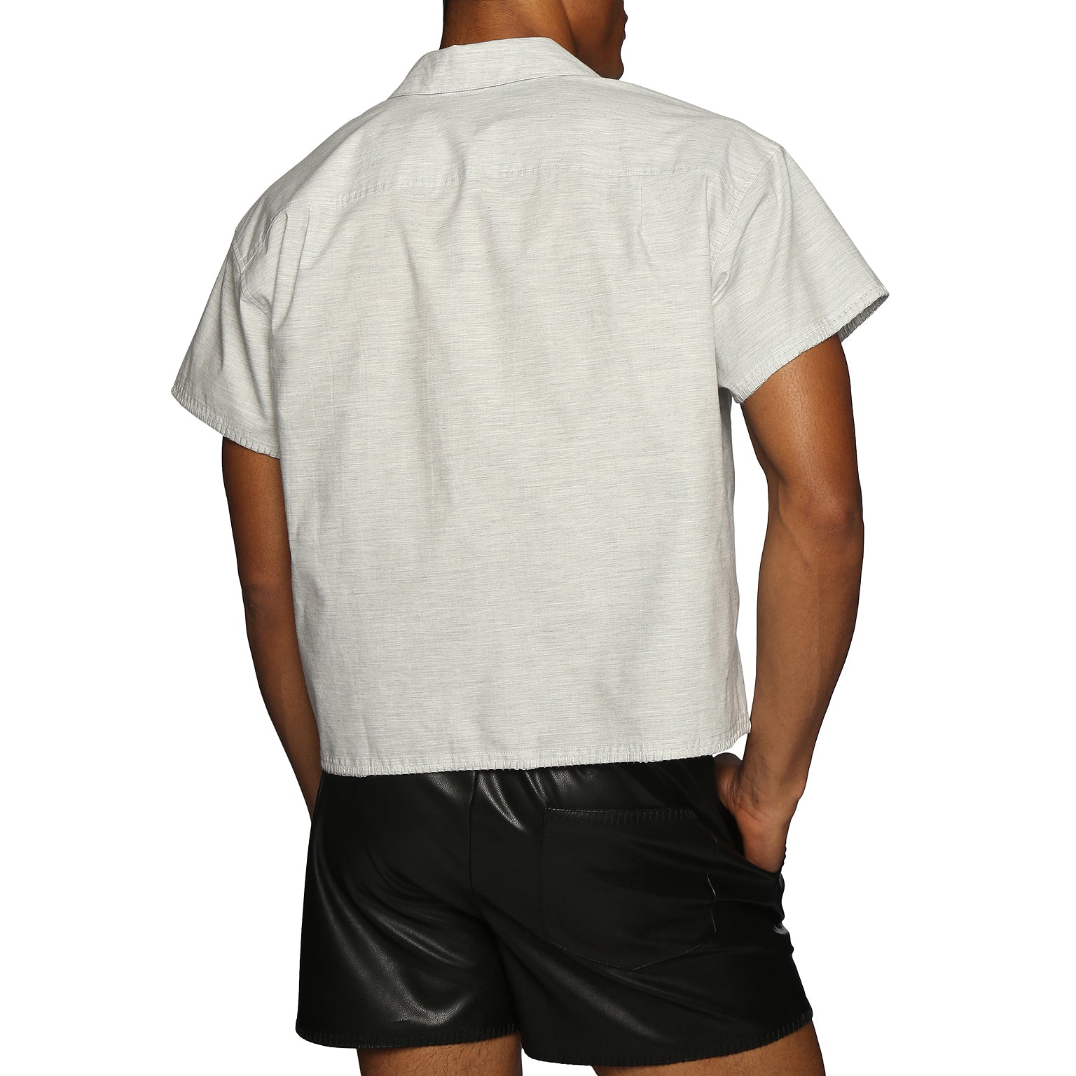 NEW RESORT '25- Mineral Du Cap Cropped Shirt - parke & ronen