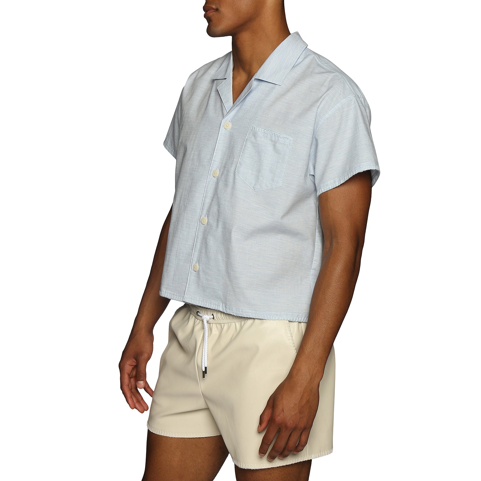 NEW RESORT '25- Sky Du Cap Cropped Shirt - parke & ronen