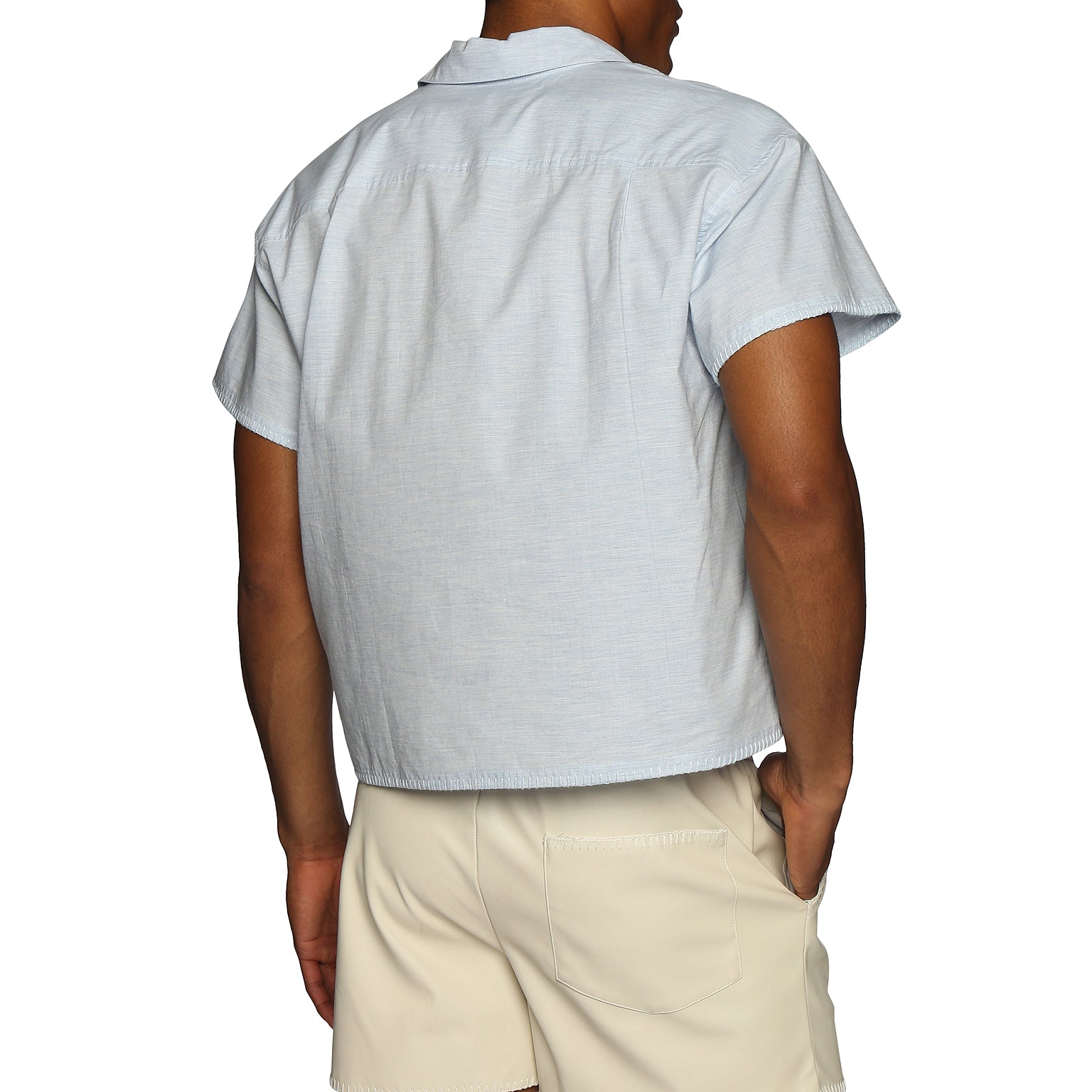 NEW RESORT '25- Sky Du Cap Cropped Shirt - parke & ronen