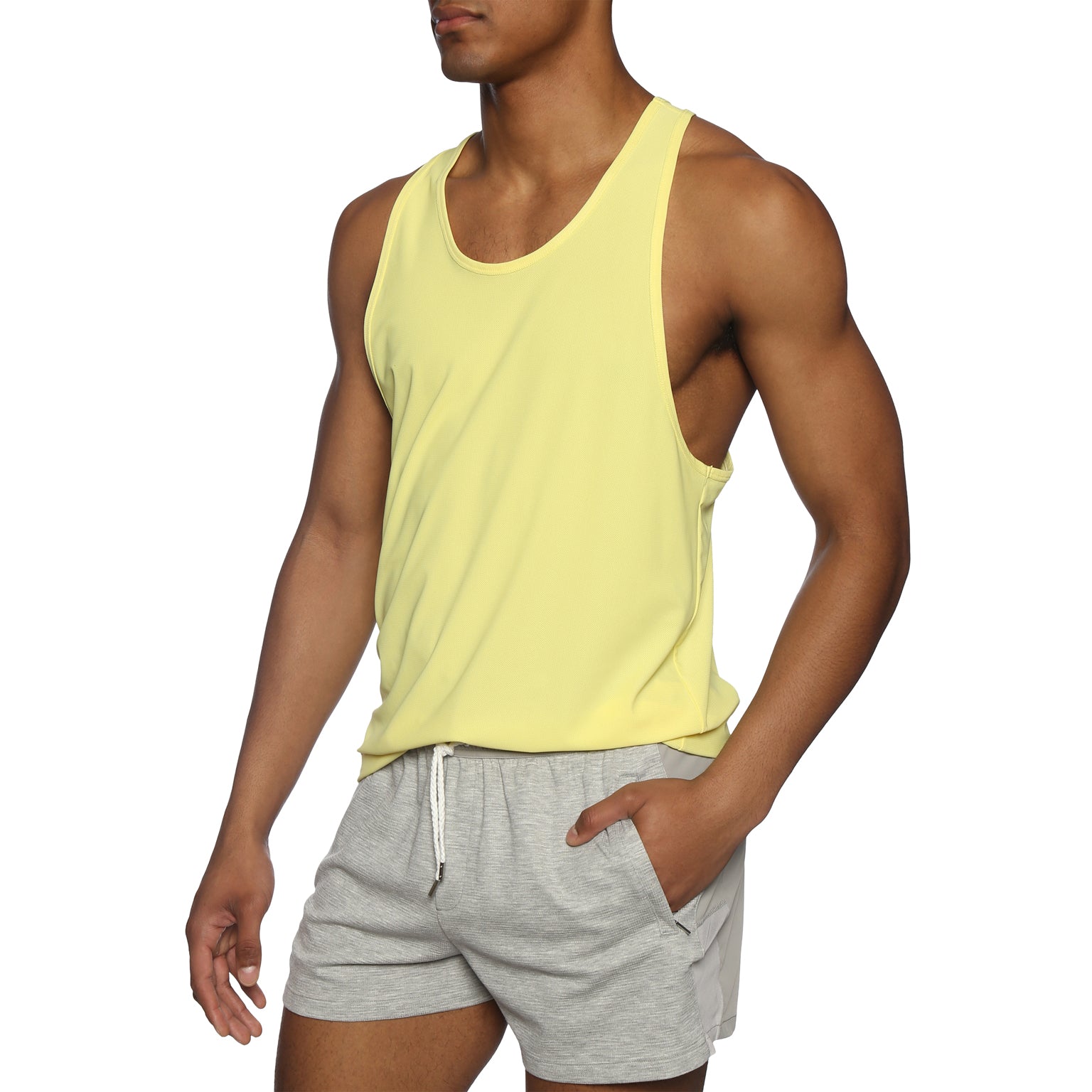NEW SPRING '25- Canary Desert Mesh Racer Back Tank - Parke & Ronen