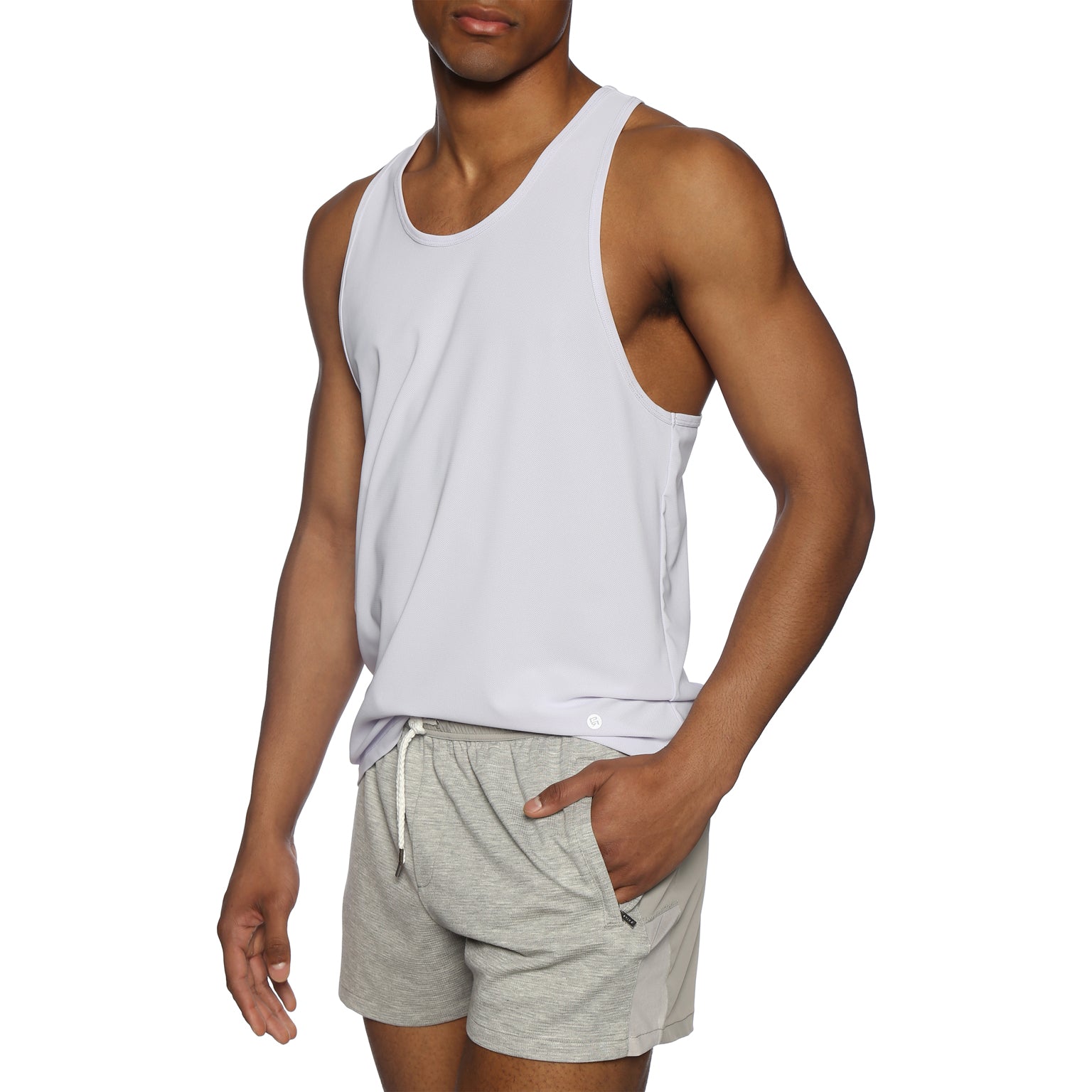 NEW SPRING '25- Lilac Desert Mesh Racer Back Tank - Parke & Ronen