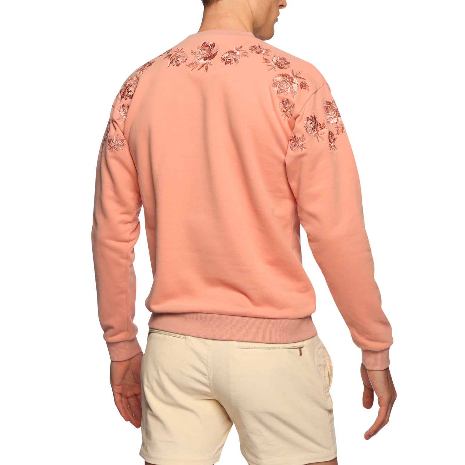 Etruscan Pink Bouquet Embroidered Sweatshirt