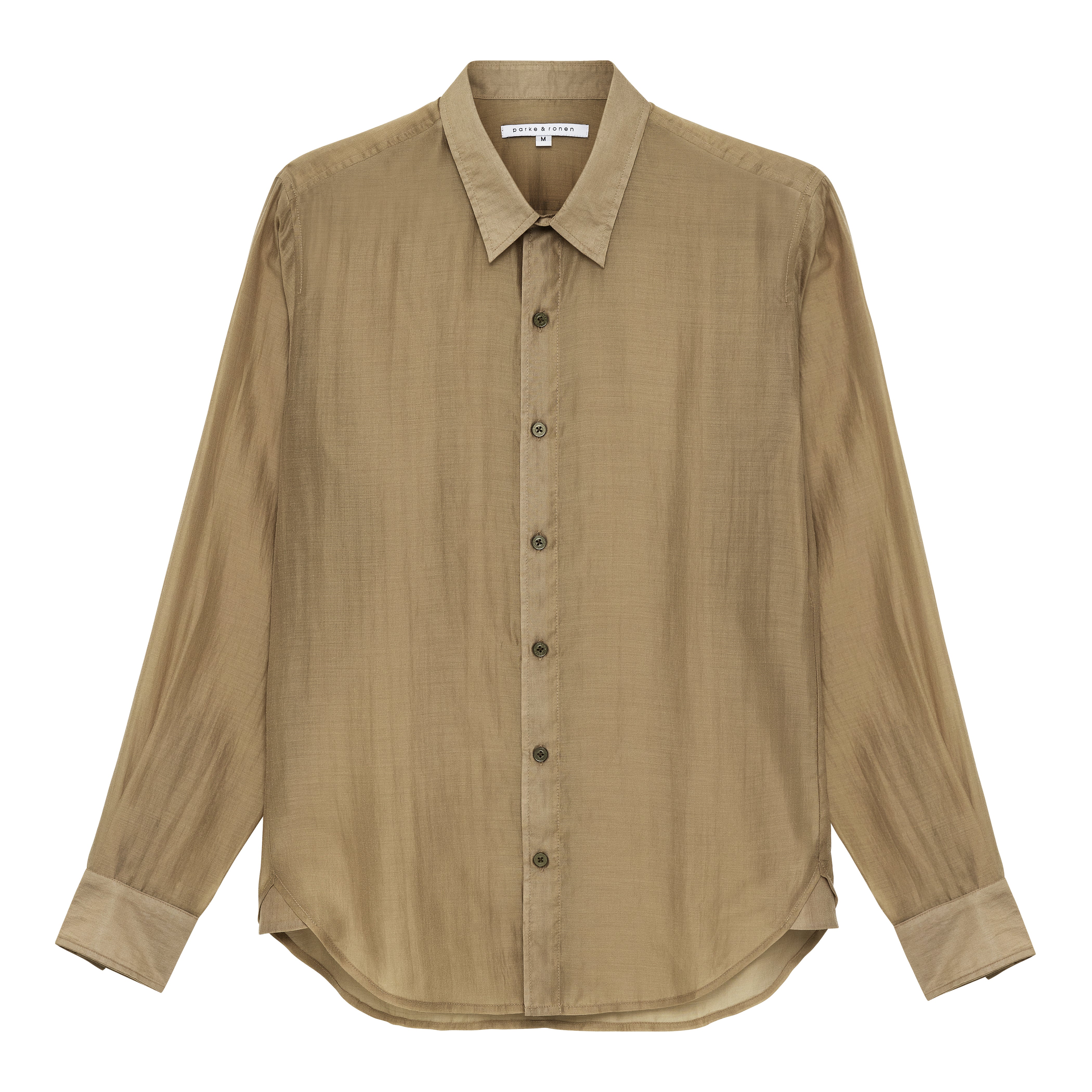 HOLIDAY EXCLUSIVE- Antique Brass Tencel Voile Lowell Shirt - parke & ronen