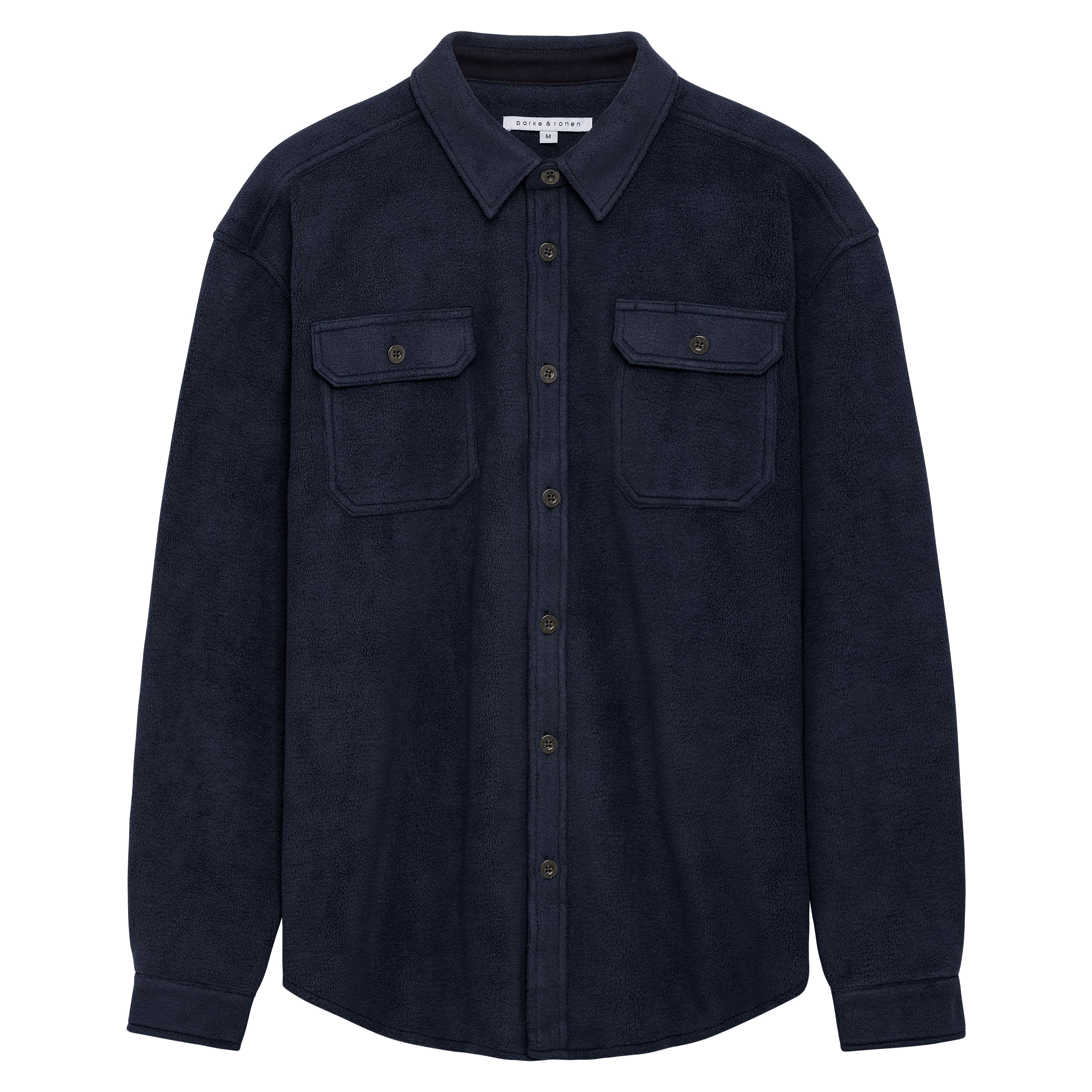 SAVE 70%- Dark Denim Blue Fleece Work Shirt