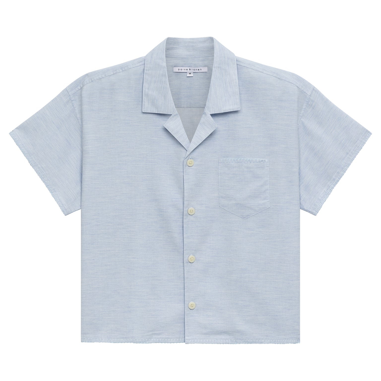NEW RESORT '25- Sky Du Cap Cropped Shirt - parke & ronen
