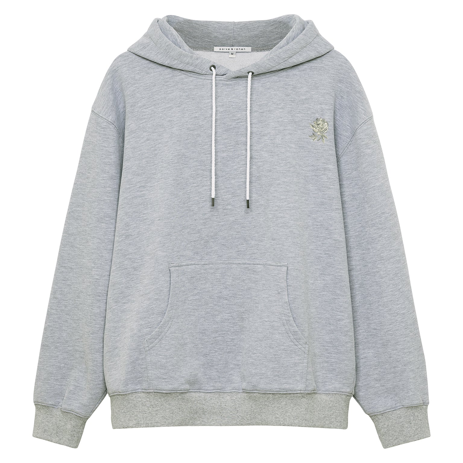 Varsity Grey Bouquet Embroidered Hoodie