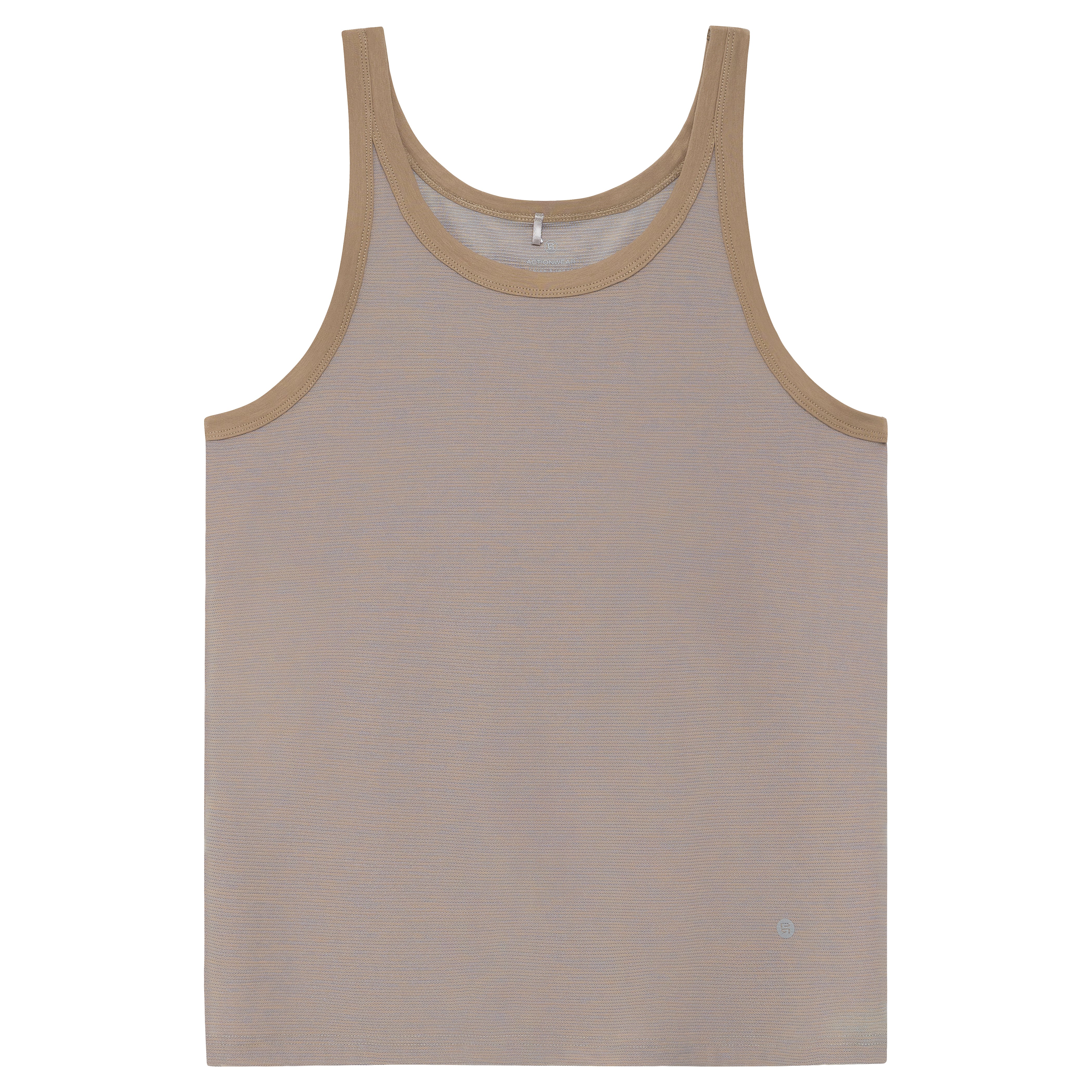 ACTIONWEAR Oyster Beige Mako Nylon Roxy Tank - parke & ronen