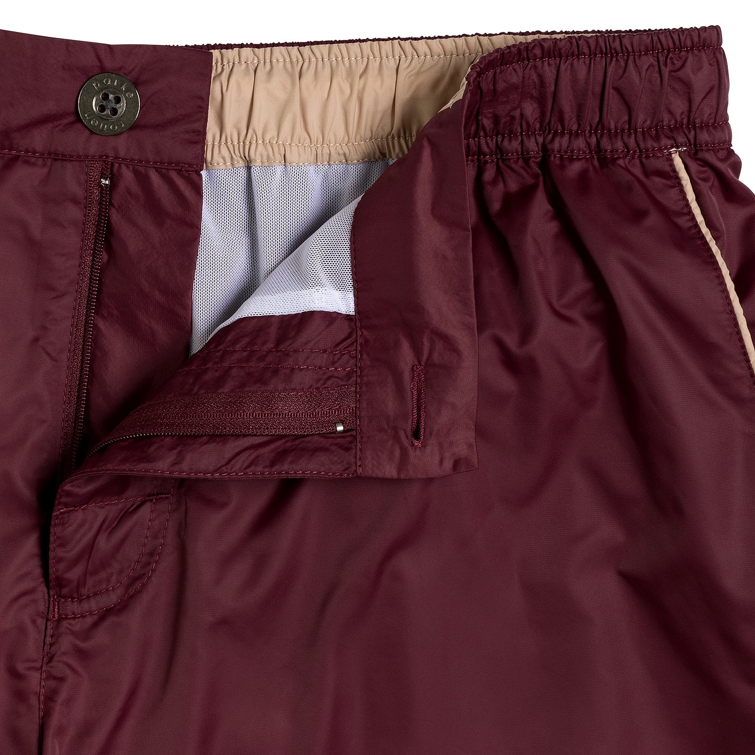 NEW RESORT '25- Burgundy Nylon Barcelona Swim Short - parke & ronen