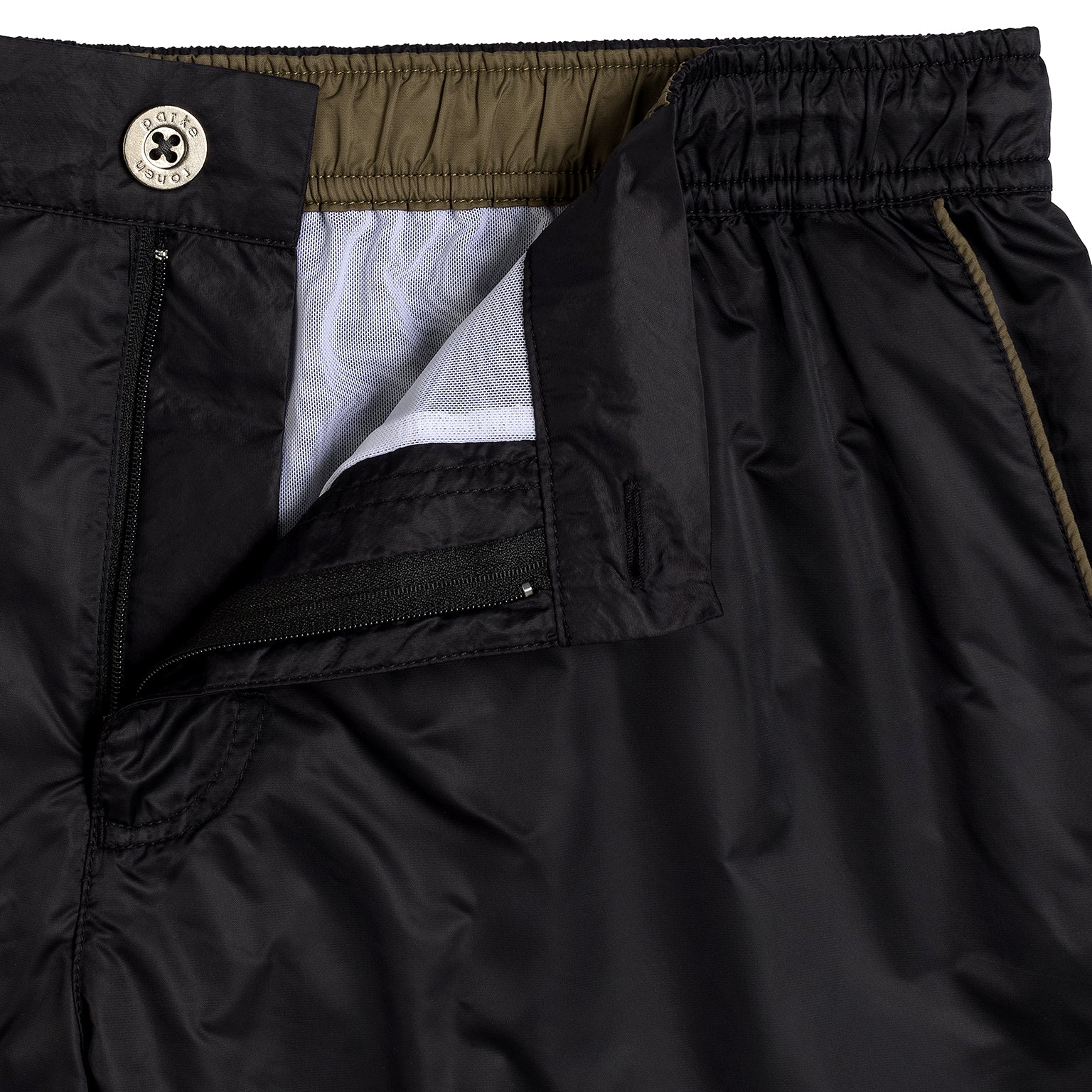 NEW RESORT '25- Black Nylon Barcelona Swim Short - parke & ronen
