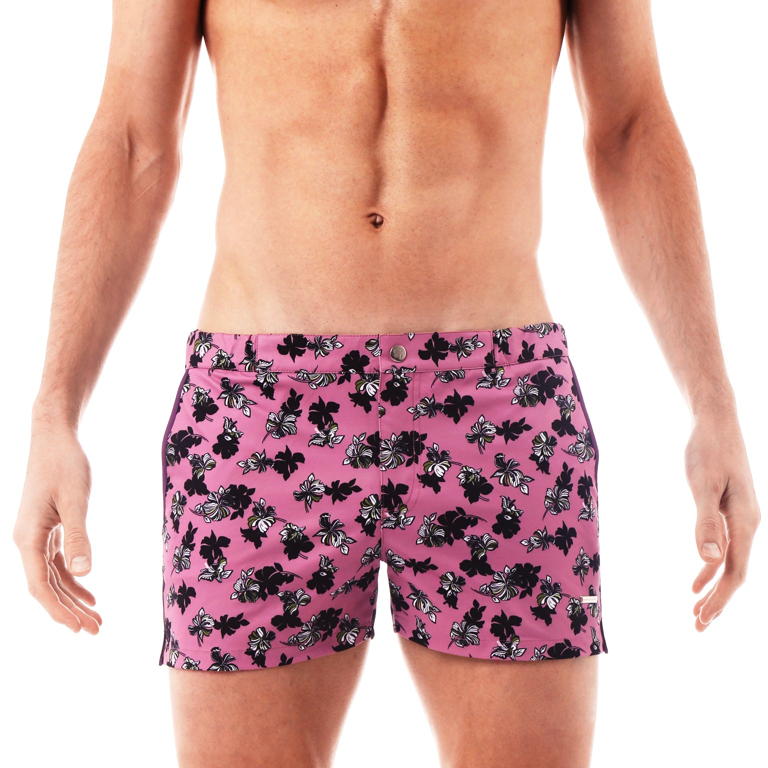 SAVE 70%- Mauve Patrick Print 2" Angeleno Stretch - parke & ronen