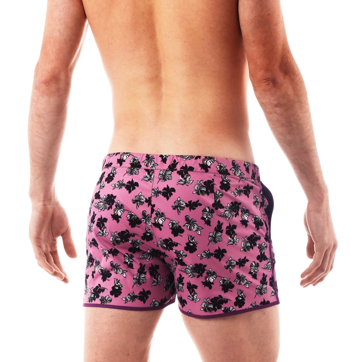 SAVE 70%- Mauve Patrick Print 2" Angeleno Stretch - parke & ronen