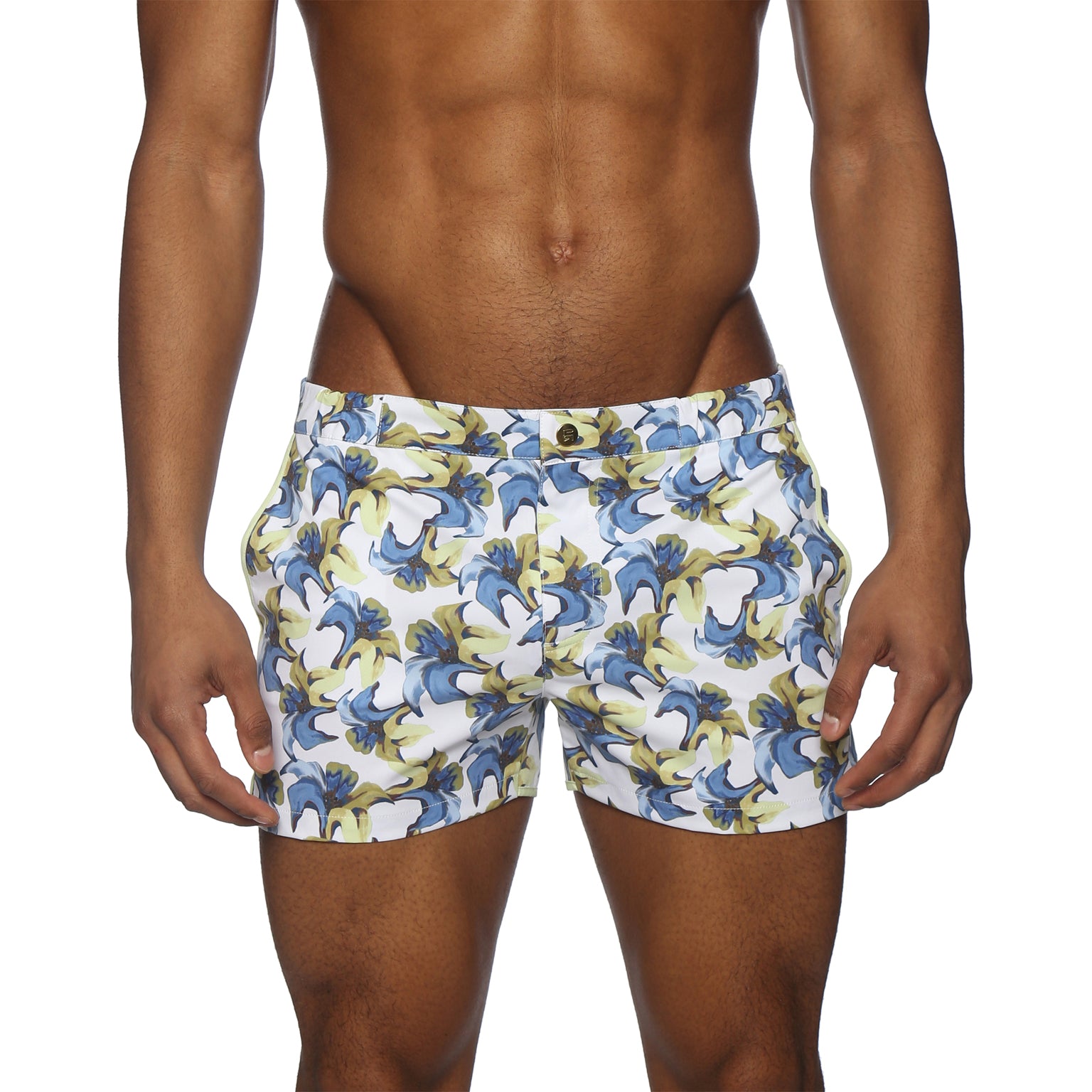 NEW SPRING '25- Tiger Lily Ivory Print 2" Angeleno Stretch - Parke & Ronen