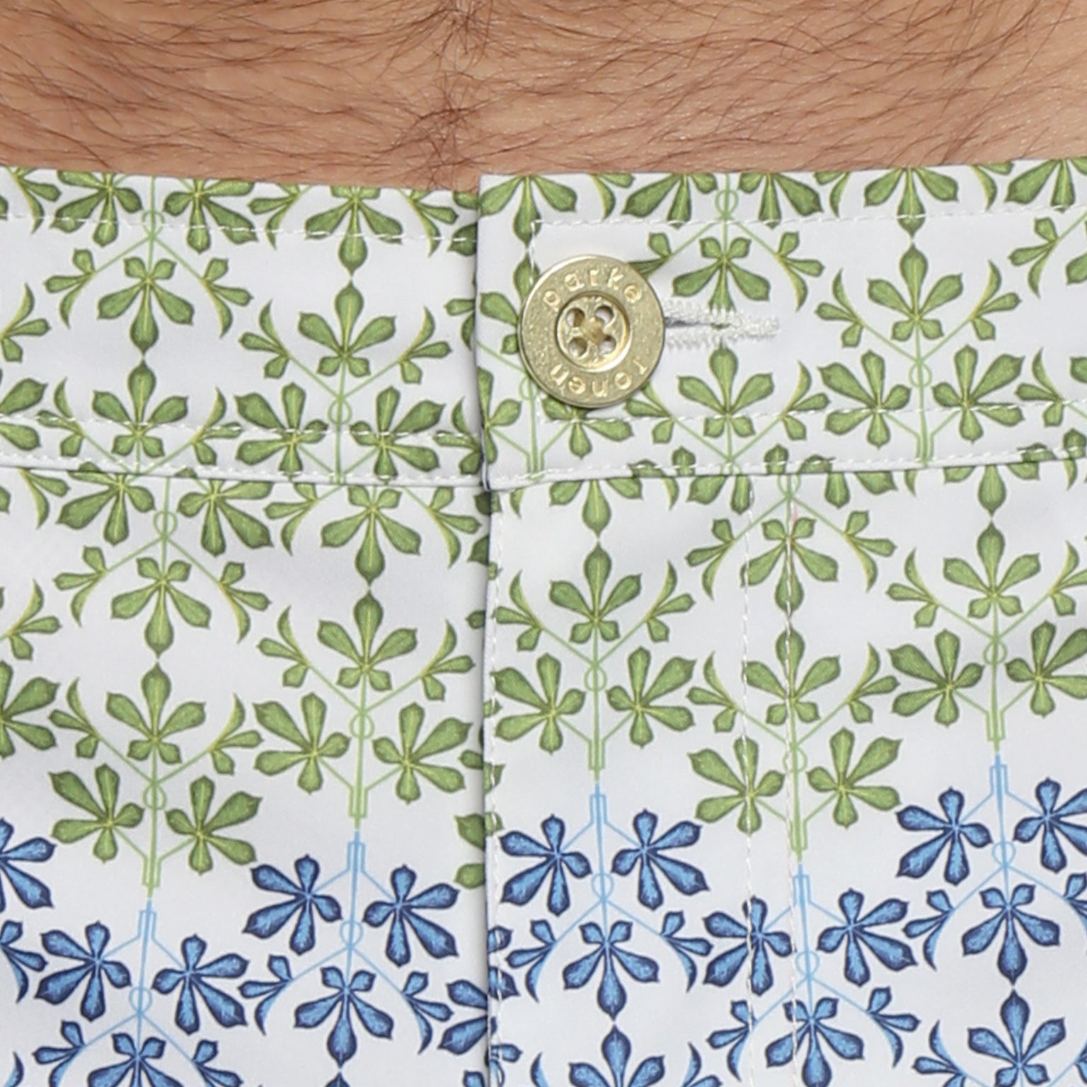 SAVE 70%- Ivy White Kew Gardens Print 6" Catalonia Stretch - parke & ronen