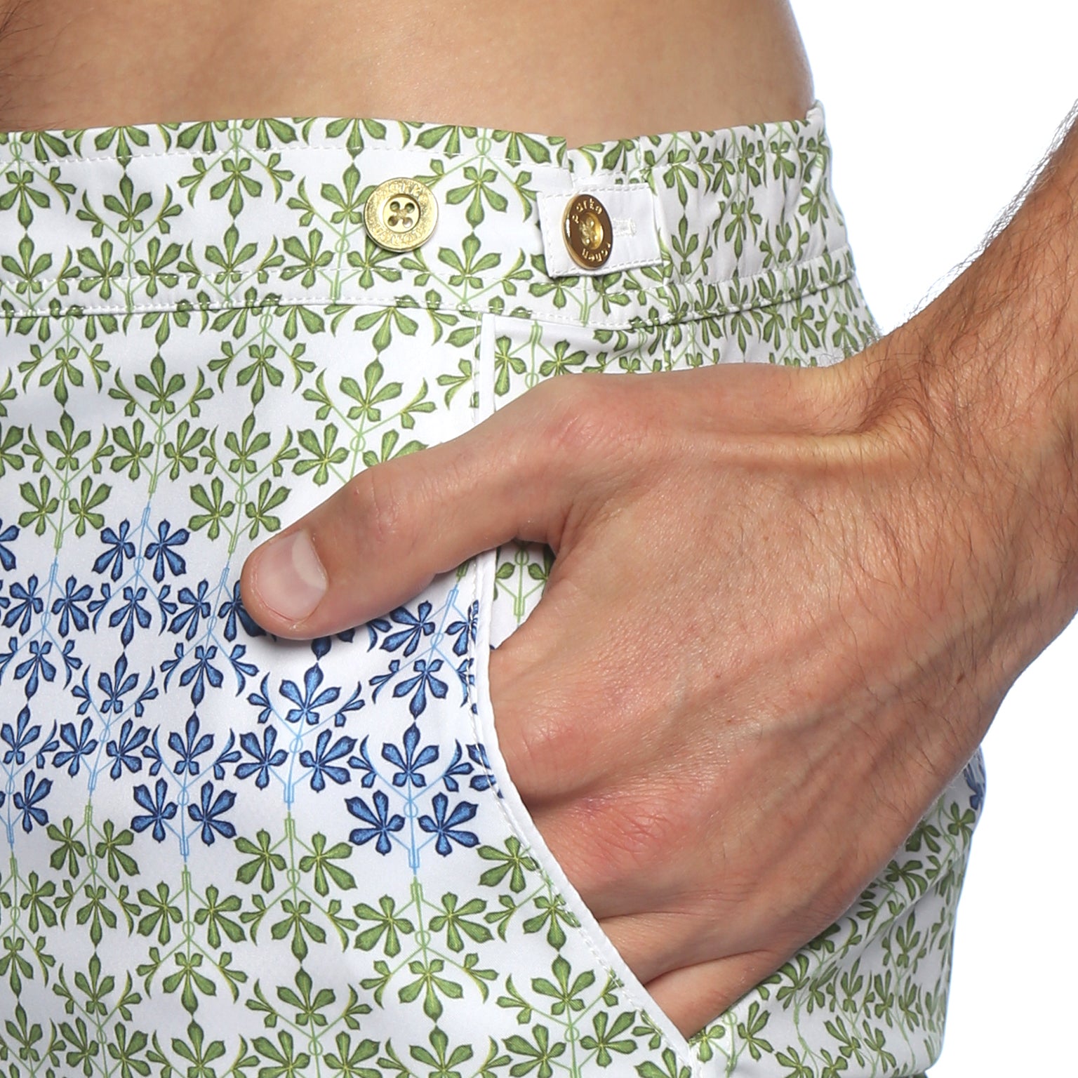 SAVE 70%- Ivy White Kew Gardens Print 6" Catalonia Stretch - parke & ronen