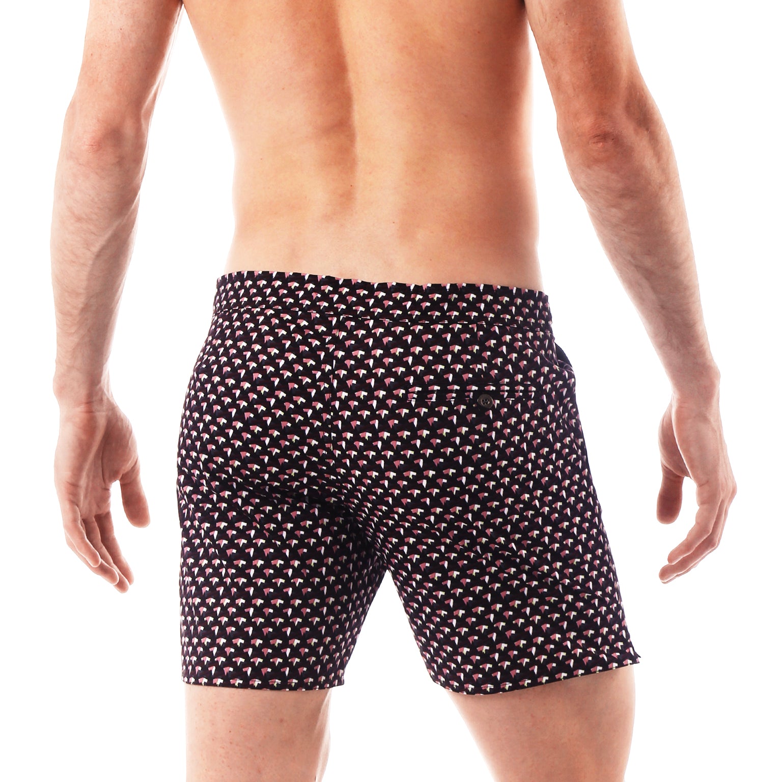 SAVE 70%- Black Crystals Print 6" Catalonia Stretch - parke & ronen