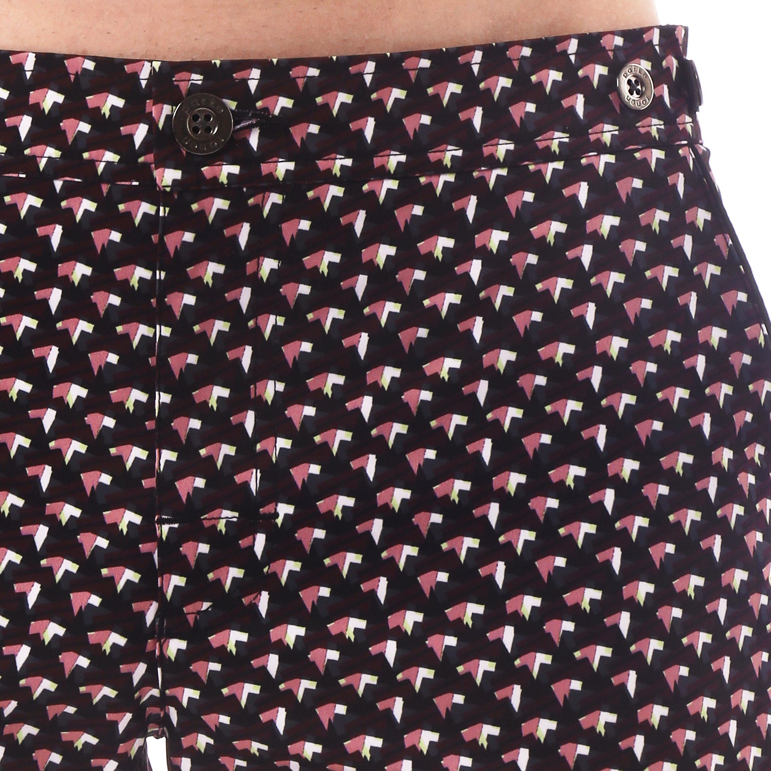 SAVE 70%- Black Crystals Print 6" Catalonia Stretch - parke & ronen