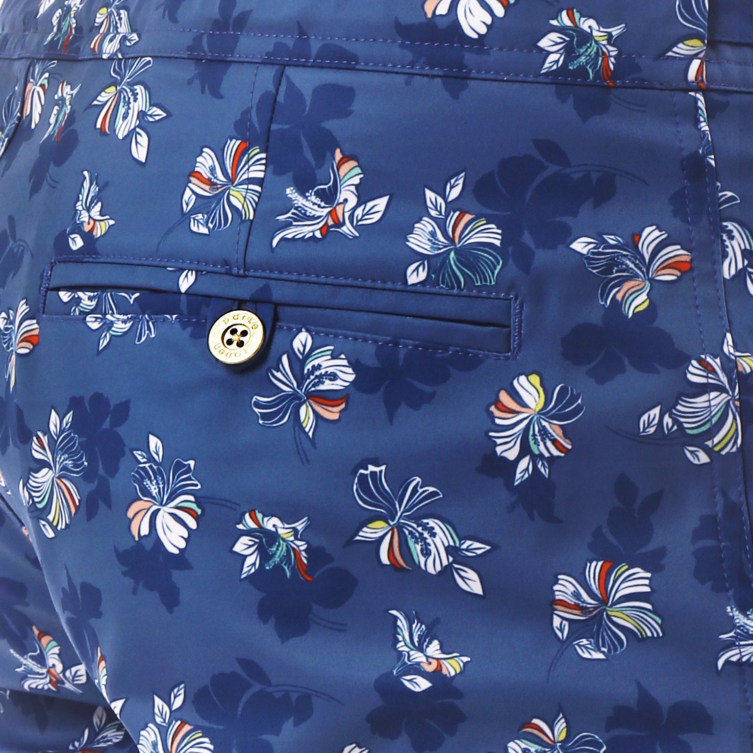 SAVE 70%- Blue Patrick Print 6" Catalonia Stretch - parke & ronen