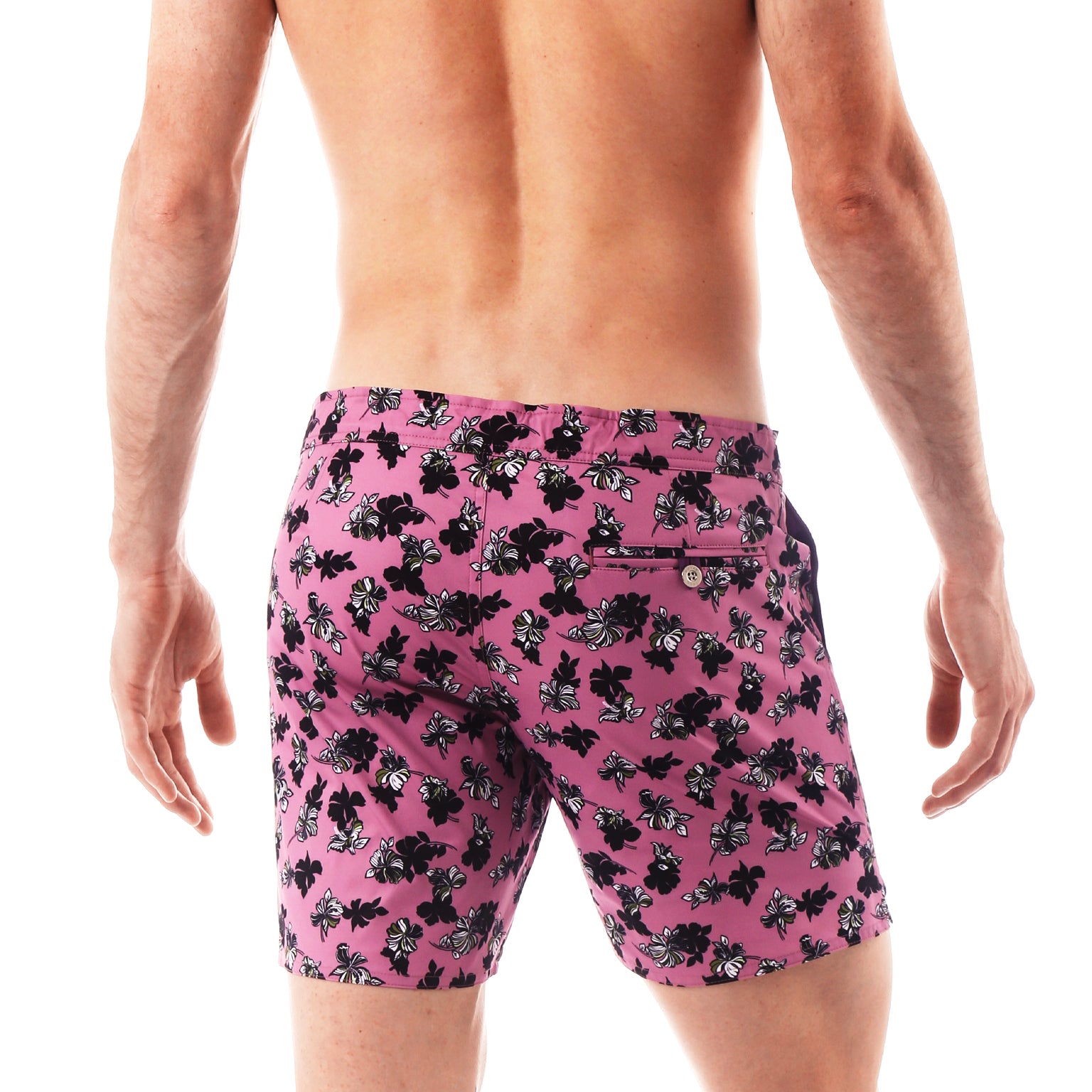 SAVE 70%- Mauve Patrick Print 6" Catalonia Stretch - parke & ronen