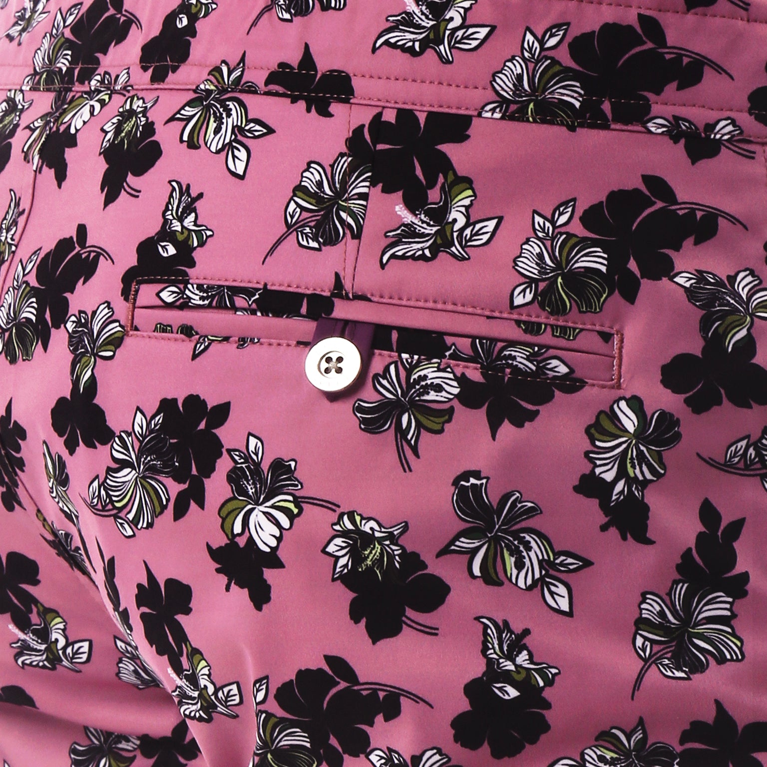 SAVE 70%- Mauve Patrick Print 6" Catalonia Stretch - parke & ronen