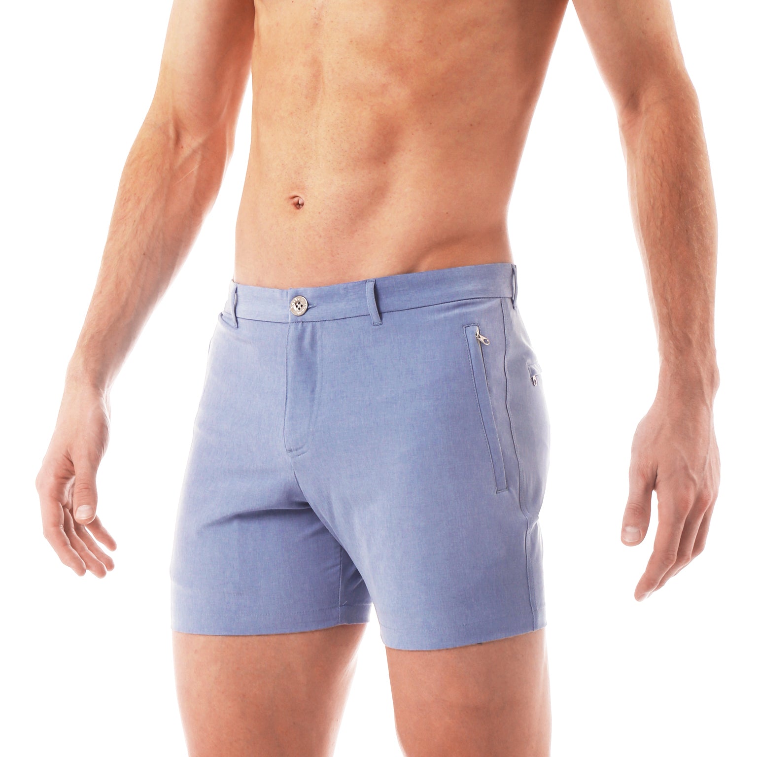 ACTIONWEAR Chambray Blue Action Stretch Holler Short