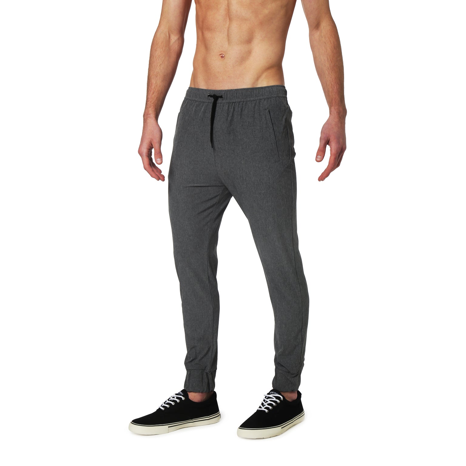 SAVE 70%- ACTIONWEAR- Graphite Solid Stretch Knockout Jogger Pants - parke & ronen