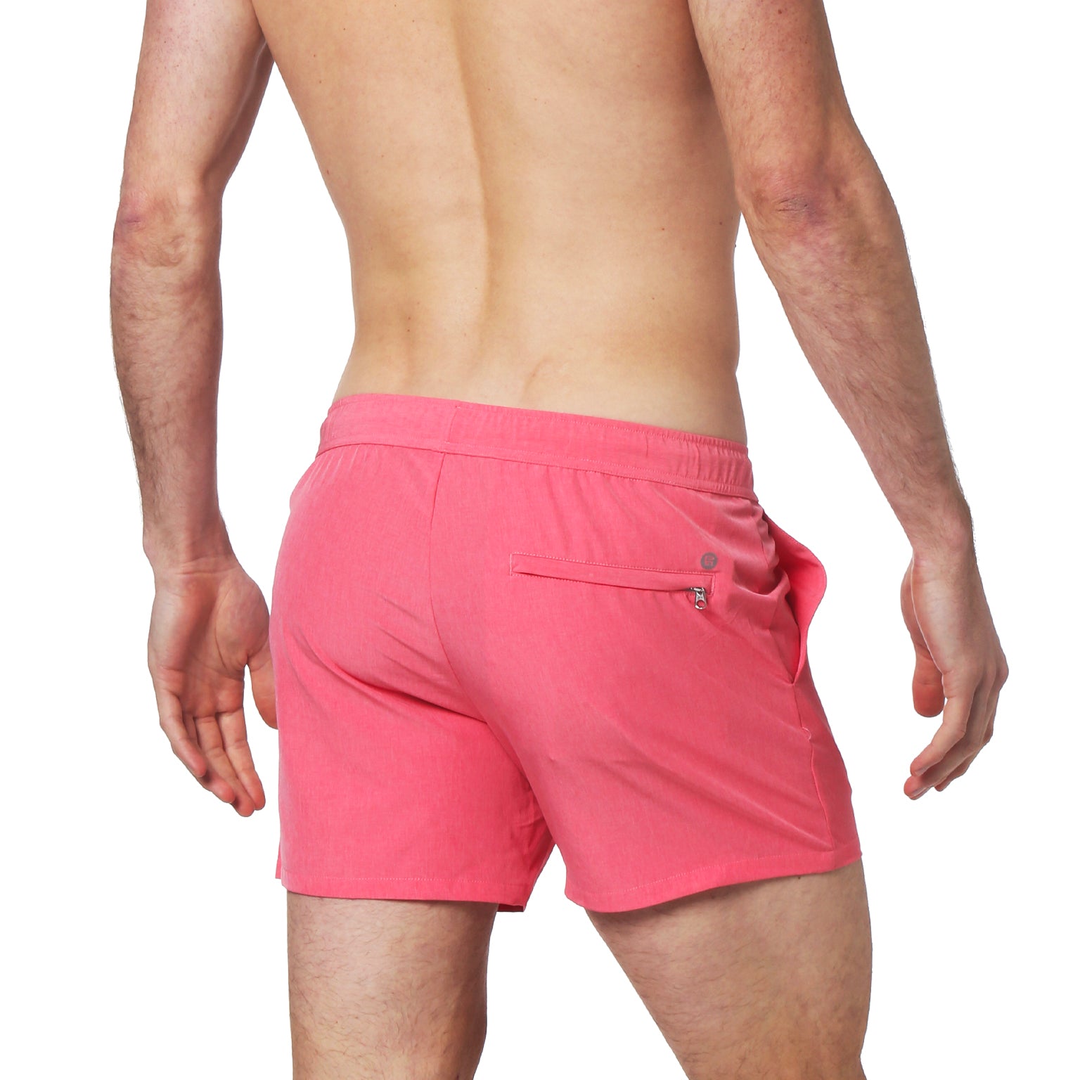 Rosé Solid Stretch Knockout Boxer Short - parke & ronen