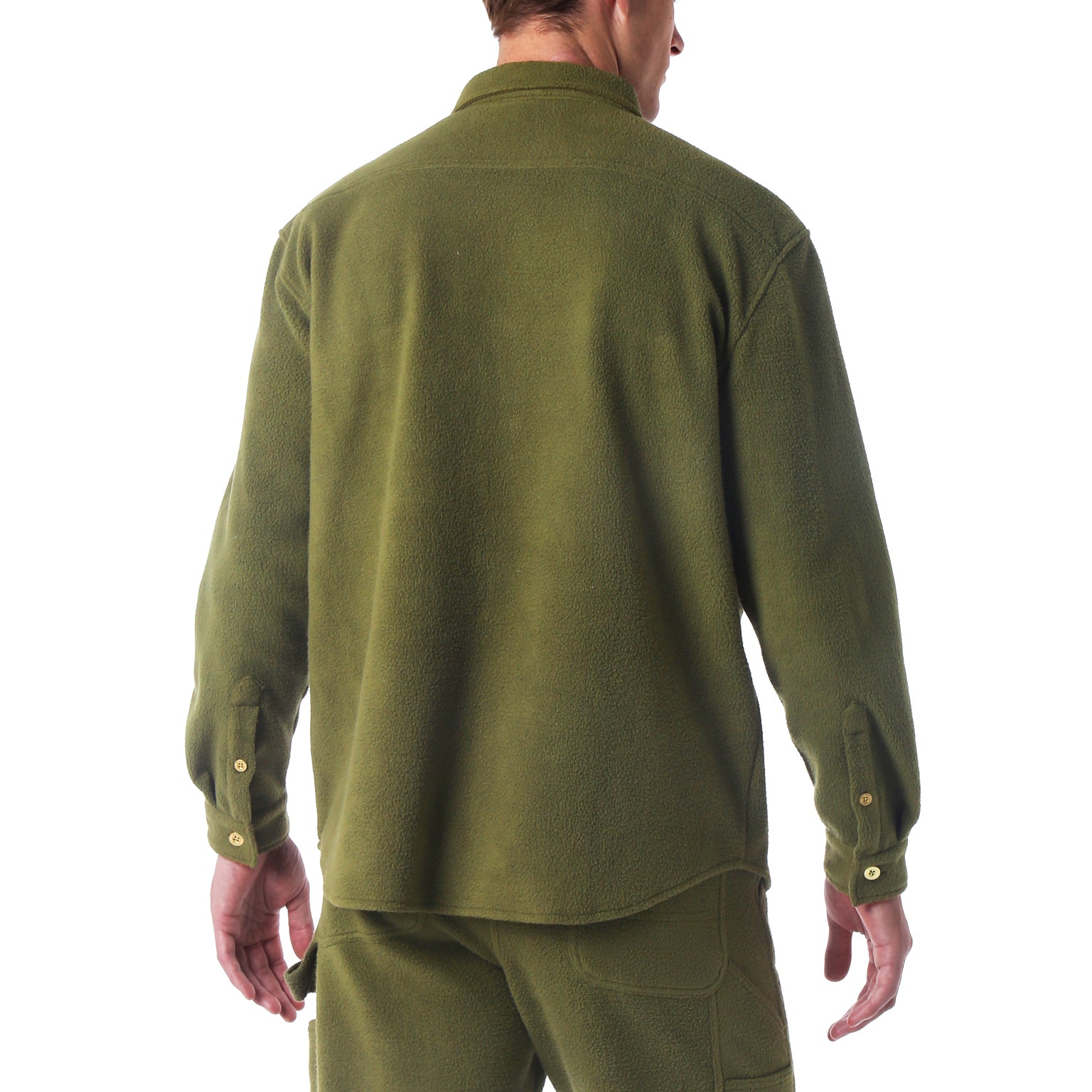 SAVE 70%- Light Army Fleece Work Shirt