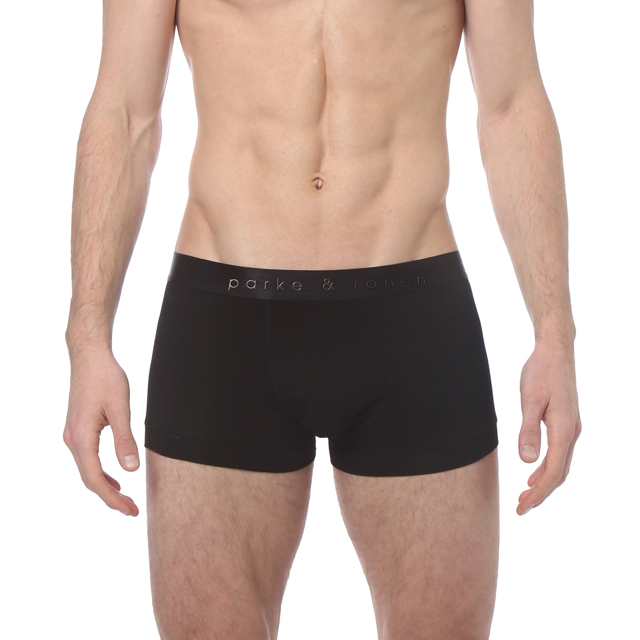 Black Solid Low Rise Trunk