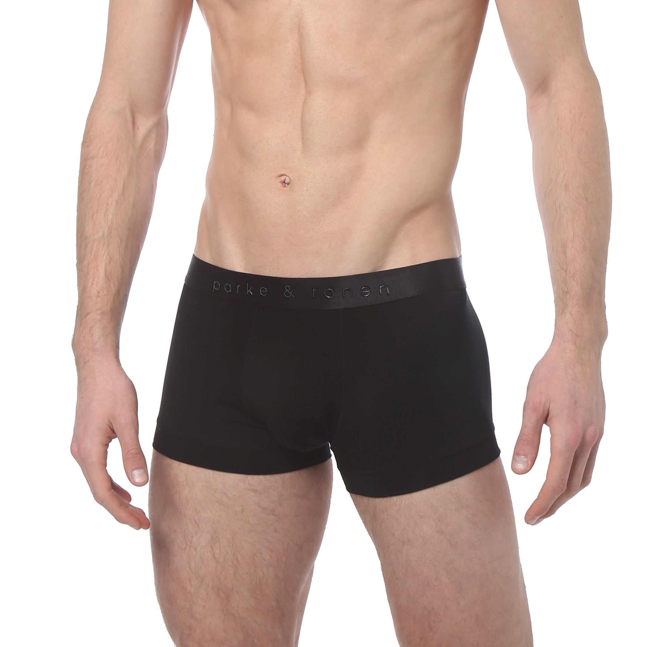 Black Solid Low Rise Trunk