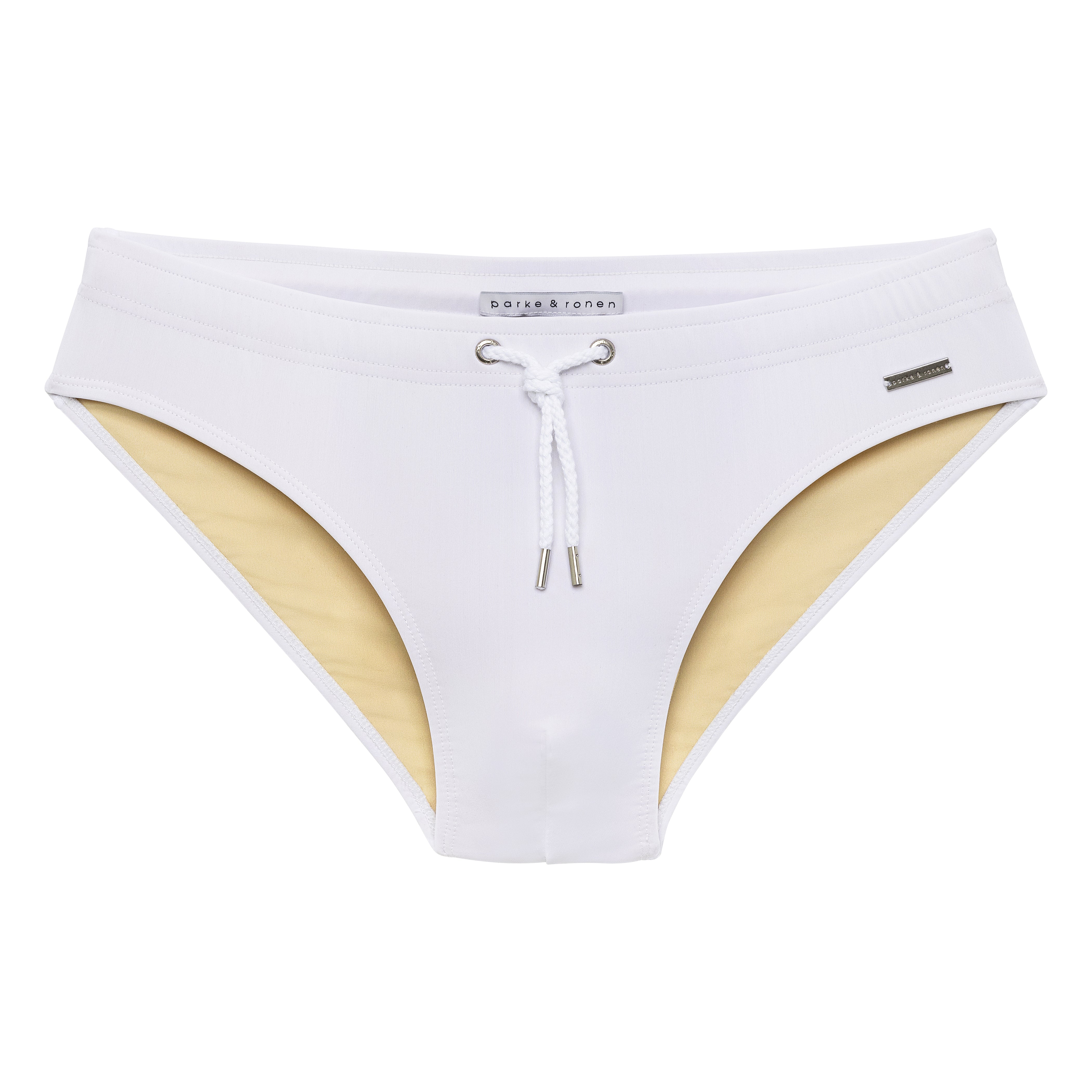 White Solid Meridian Bikini - parke & ronen