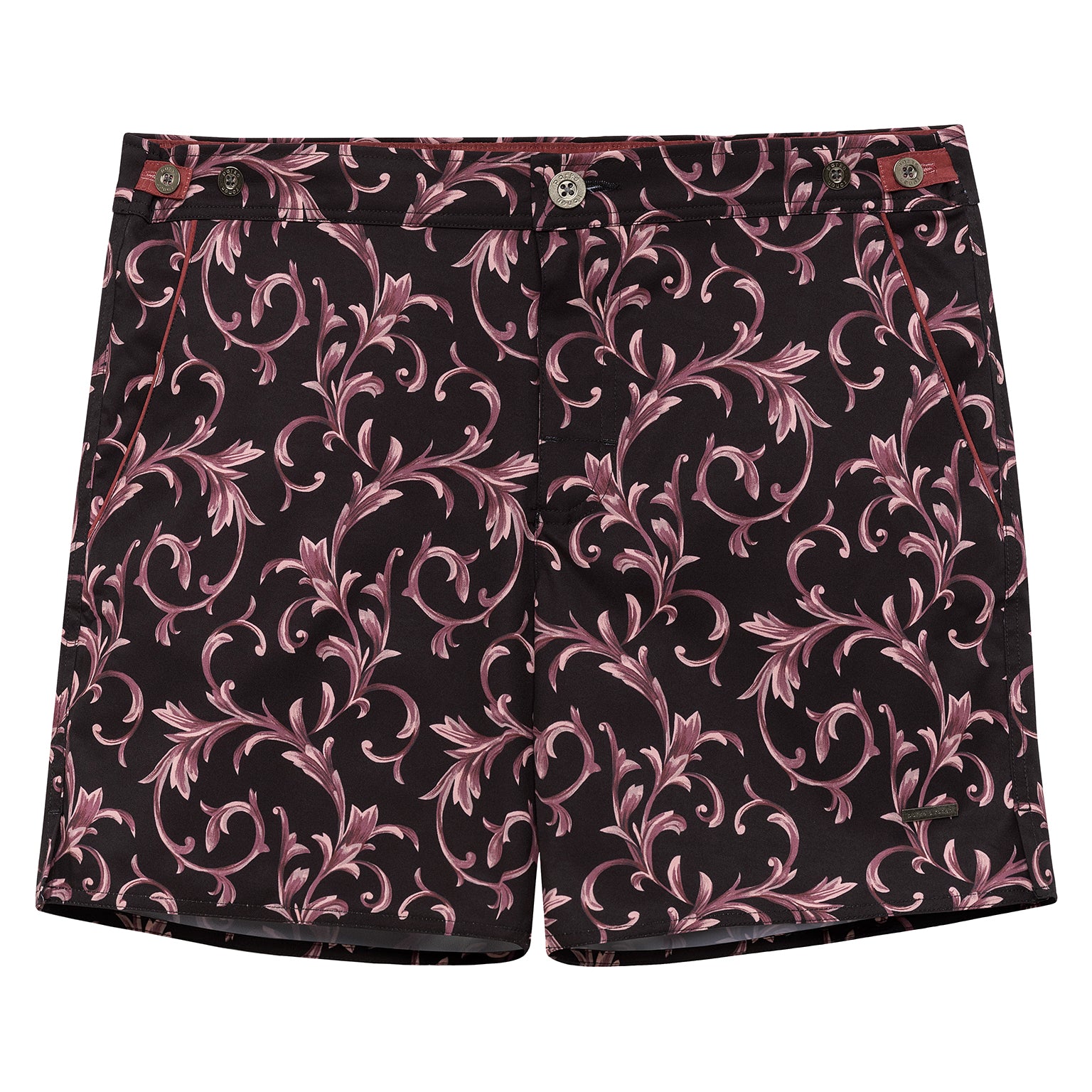 SAVE 70% - Black Garnet Bernini Print 6" Catalonia Stretch - parke & ronen