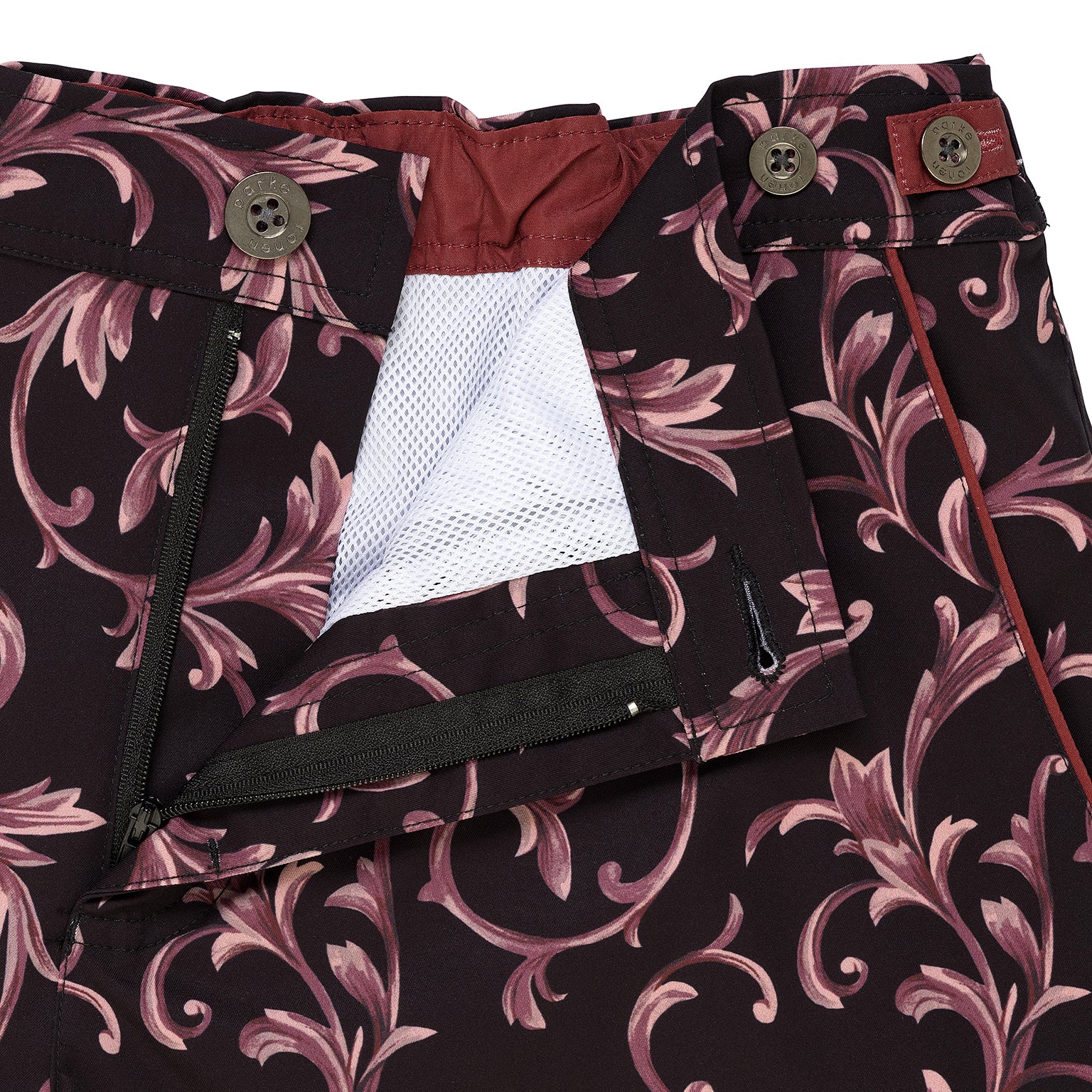 SAVE 70% - Black Garnet Bernini Print 6" Catalonia Stretch - parke & ronen