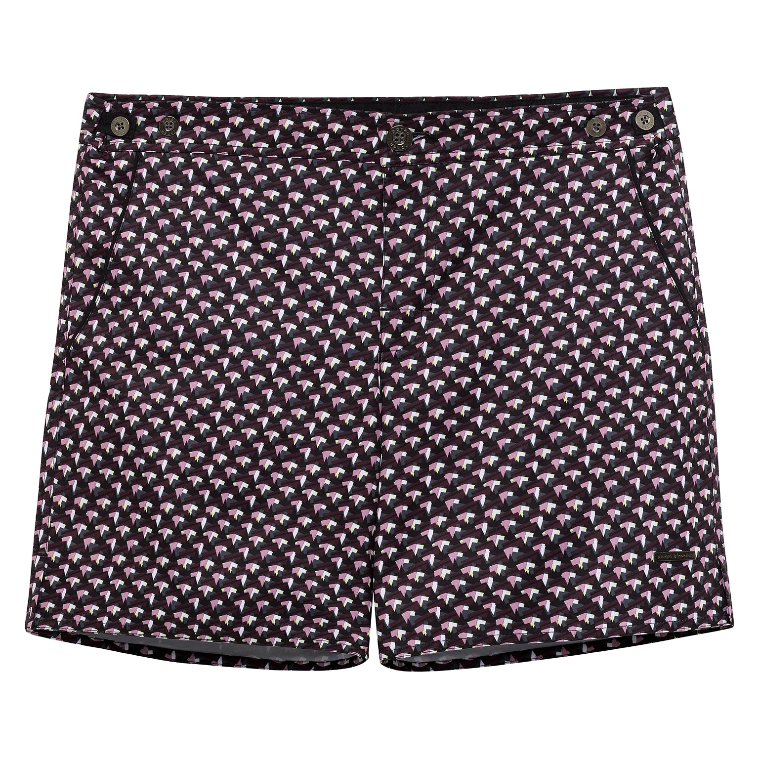 SAVE 70%- Black Crystals Print 6" Catalonia Stretch - parke & ronen