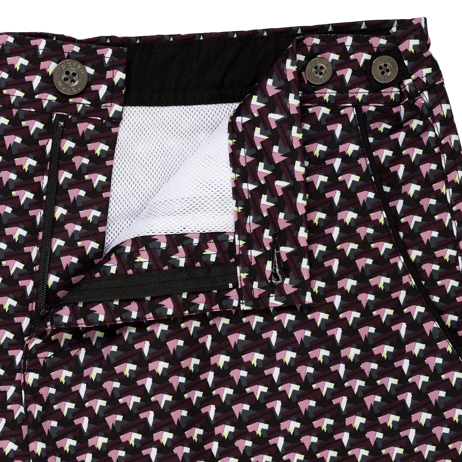 SAVE 70%- Black Crystals Print 6" Catalonia Stretch - parke & ronen