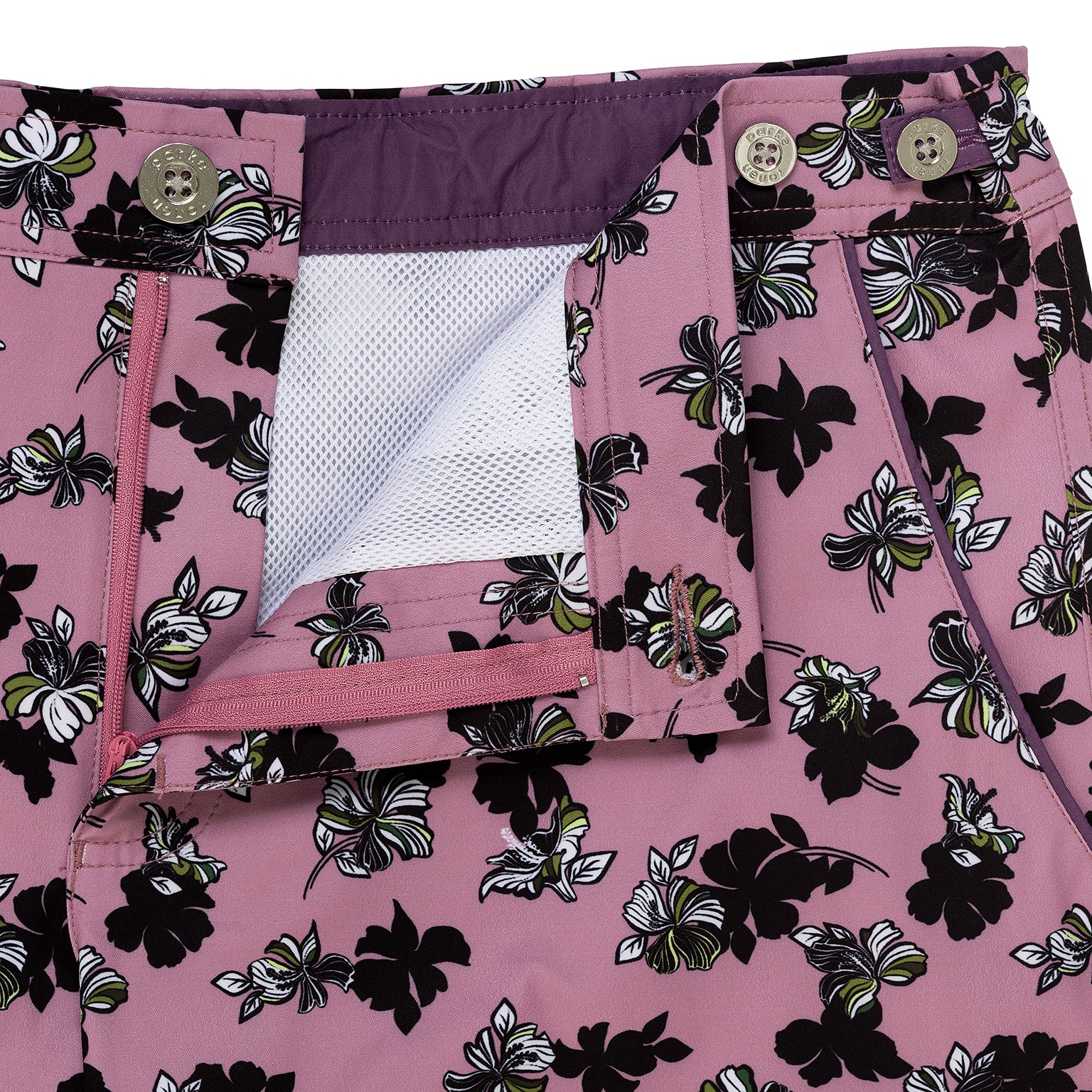 SAVE 70%- Mauve Patrick Print 6" Catalonia Stretch - parke & ronen