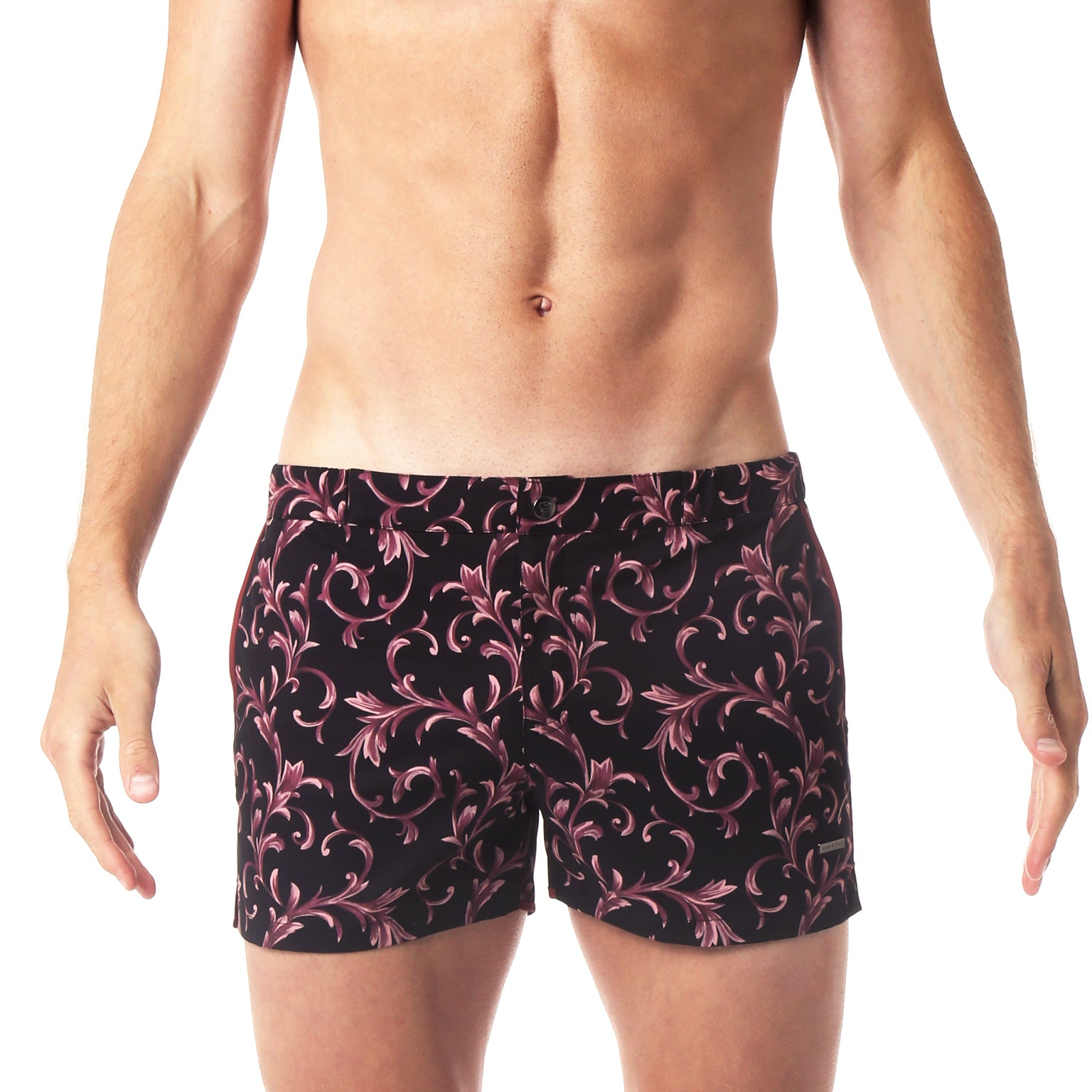 SAVE 70% - Black Garnet Bernini Print 2" Angeleno Stretch - parke & ronen